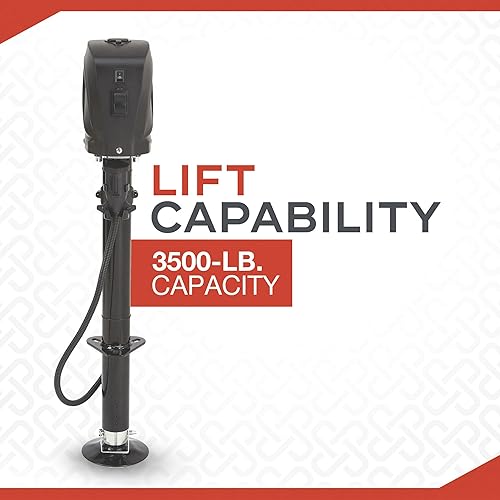 Miniatura 5 de Jack de lengüeta para remolque eléctrico ultra remolque, capacidad de 3500 libras, 12 voltios