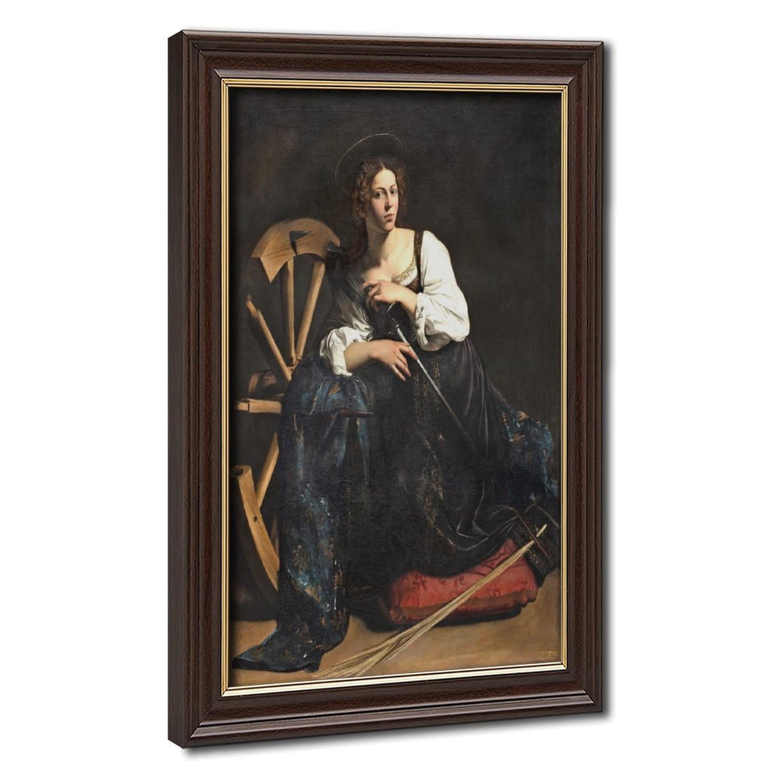 WCYB Saint Catherine of Alexandria Posters Prints Canvas Deco Paintings Wall Art Hangable Frame 8" L X 12" W