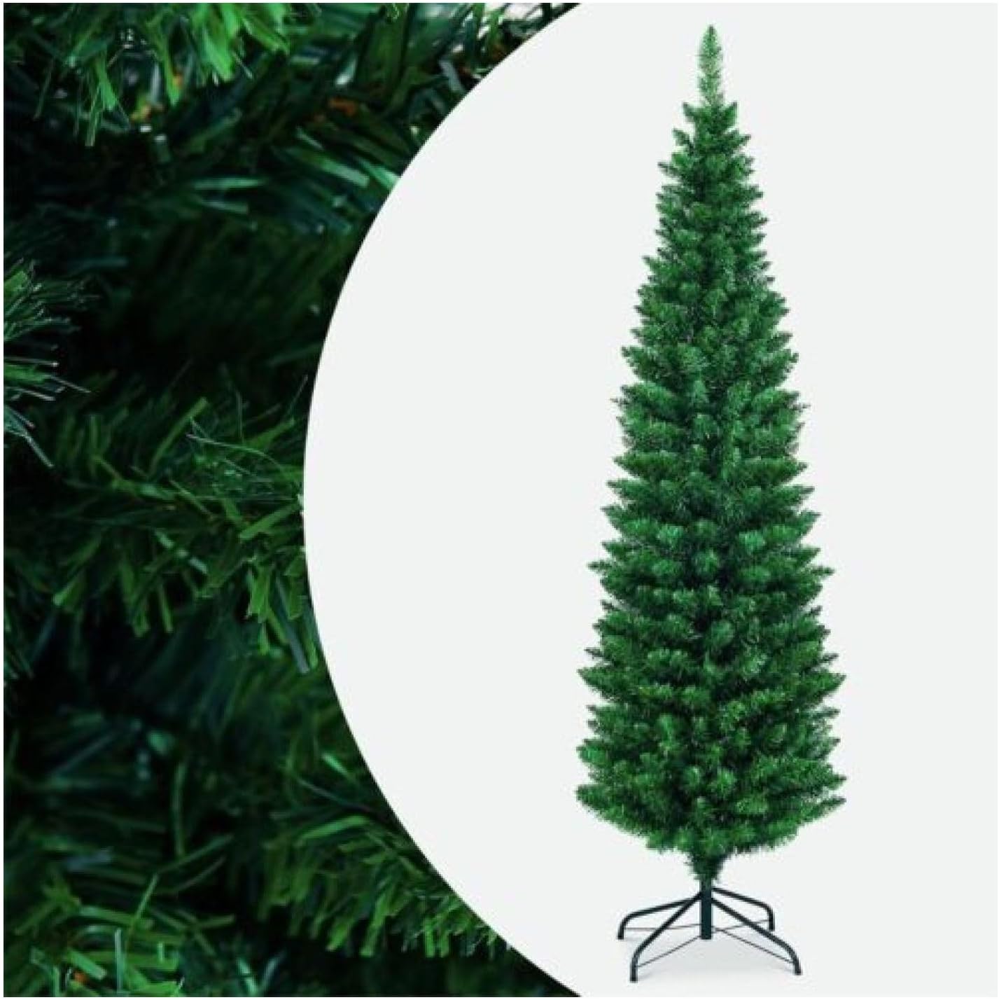 7FTPencil Slim Christmas Tree, Artificial Holiday Tree with