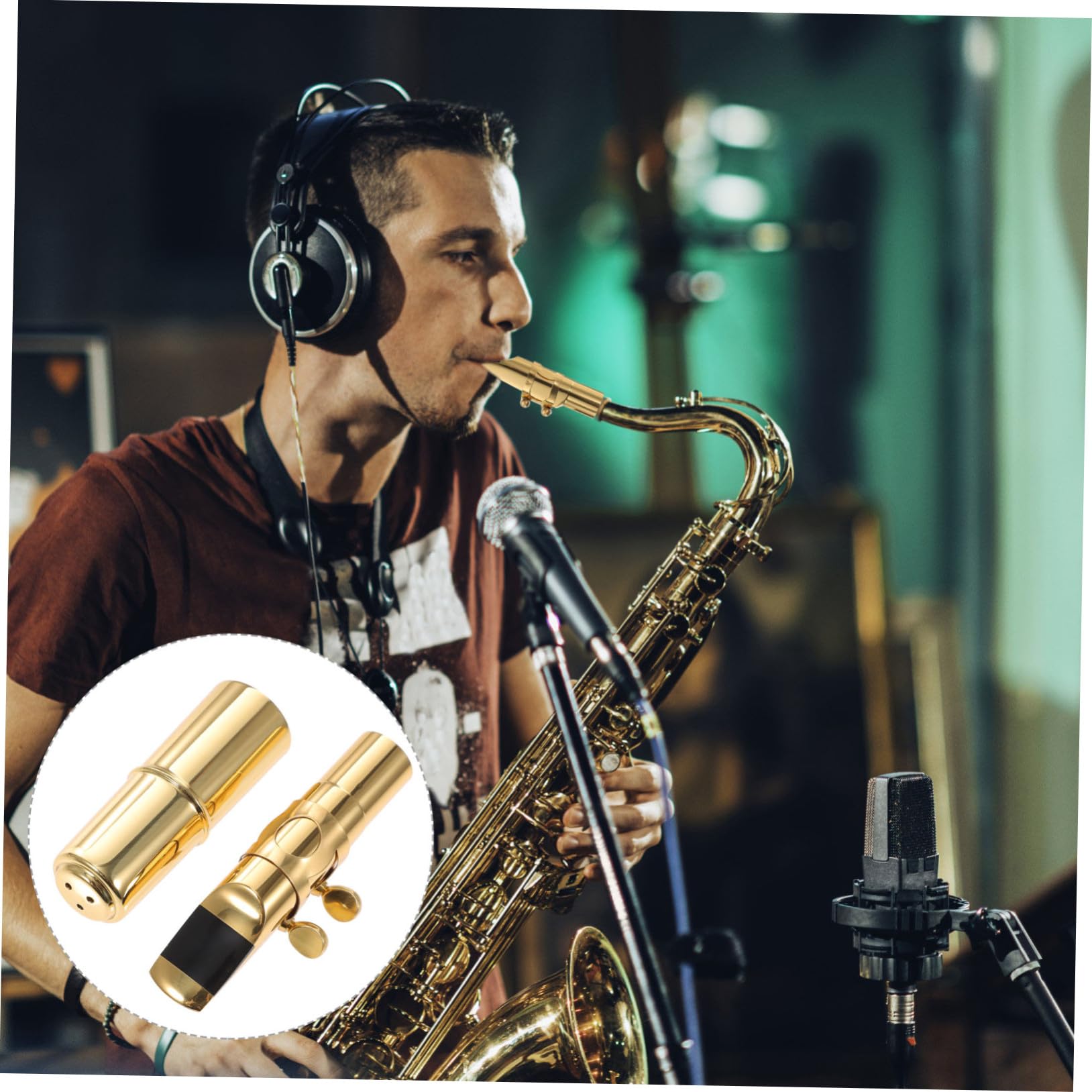 Alto Saxophon Mundstück Metall Robust Langlebig Glatte Oberfläche Leicht Tragbar Zubehör für Musikinstrumente