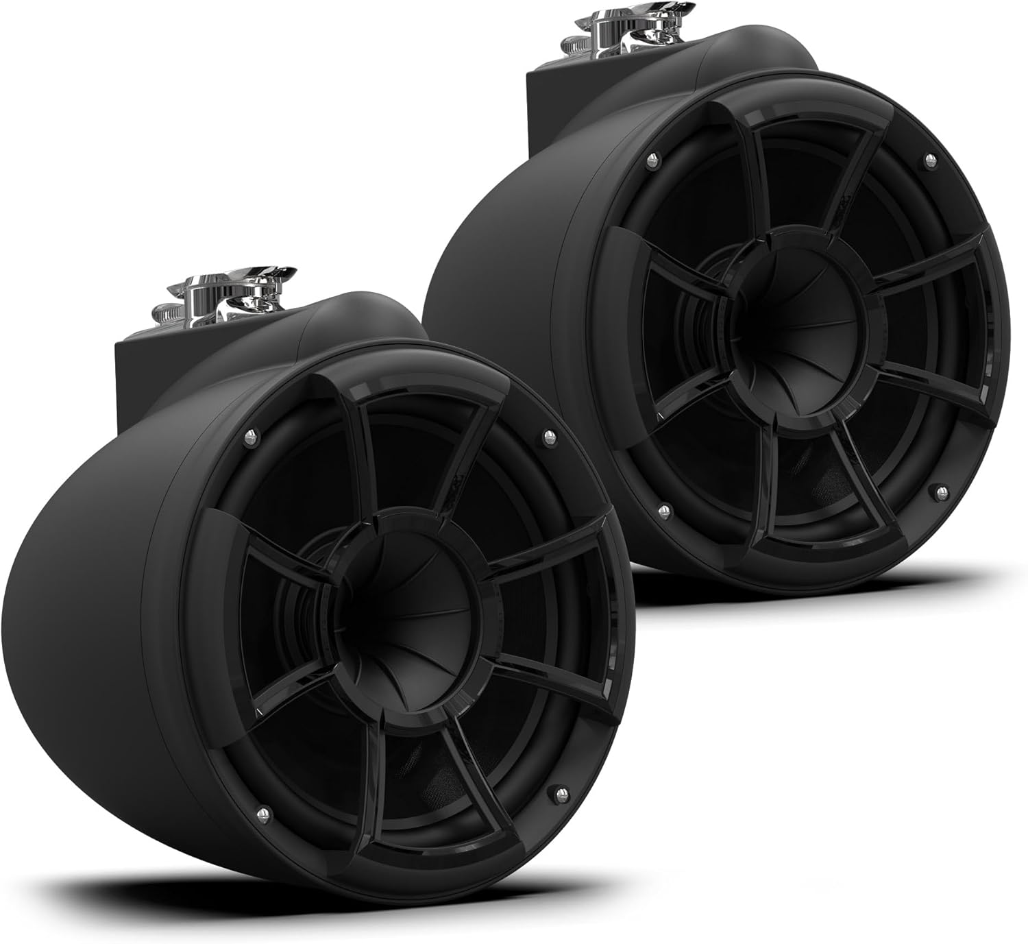 Wet Sounds REV10® Black Special Edition Revolution Series 10" Black Tower Speakers with Swivel Clamp Base Mount