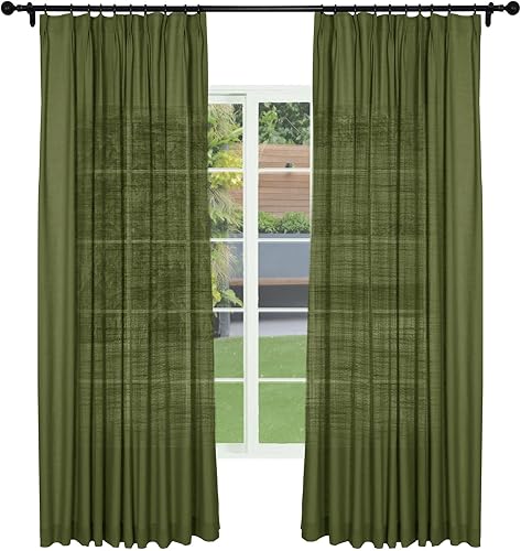 Fcosie Cortinas de lino extralargas de 108 pulgadas de largo plisadas filtrantes de luz cortinas de ventana paneles para puerta corrediza puerta de Fcosie Cortinas de lino extralargas de 108 pulgadas de largo plisadas filtrantes de luz cortinas de ventana paneles para puerta corrediza puerta de