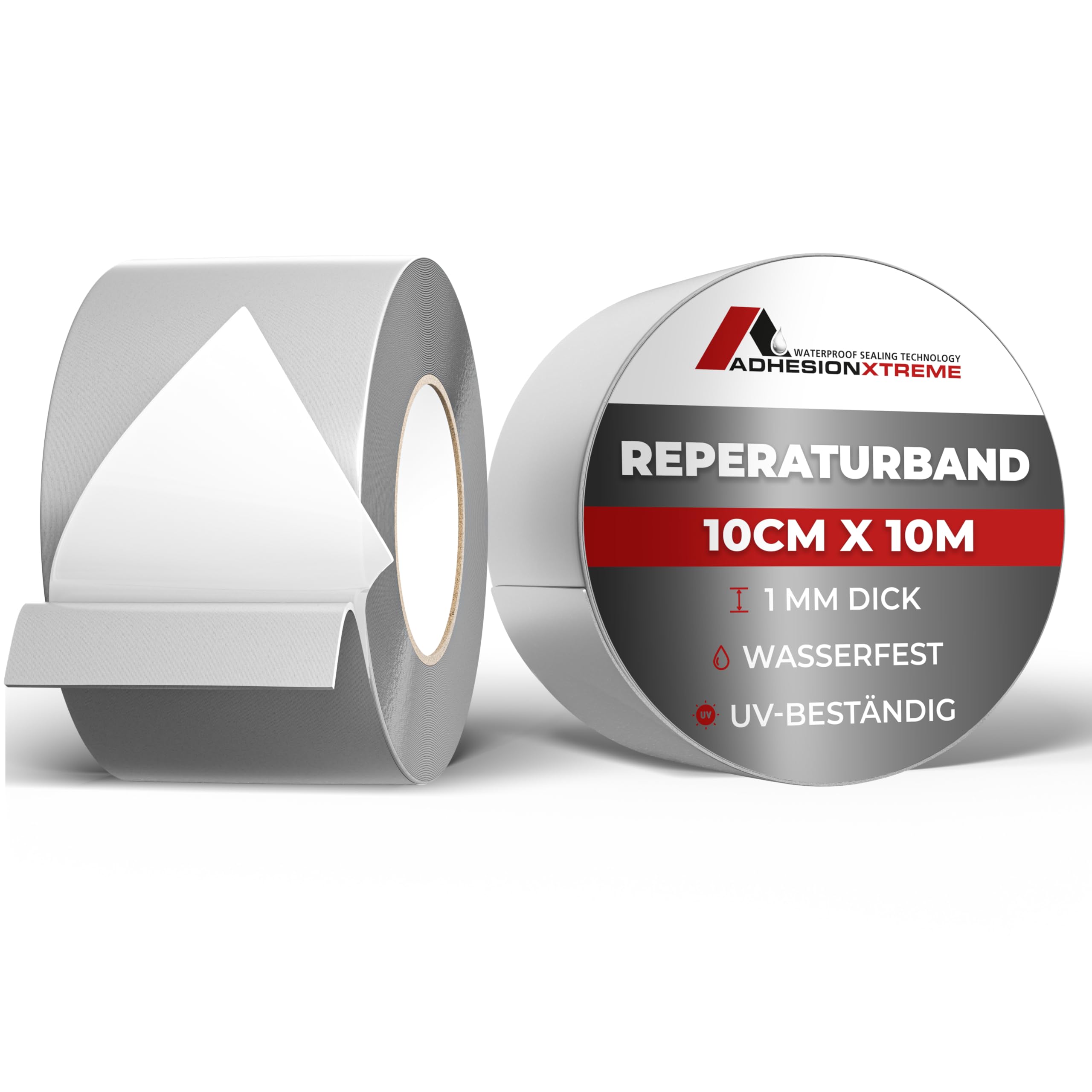 AX Premium 10mx100mm Graues Reparaturband Dichtungsband Dichtband für Metalle, Regenrinne, Dachrinne, PVC, wasserdicht selbstklebend wetterfest