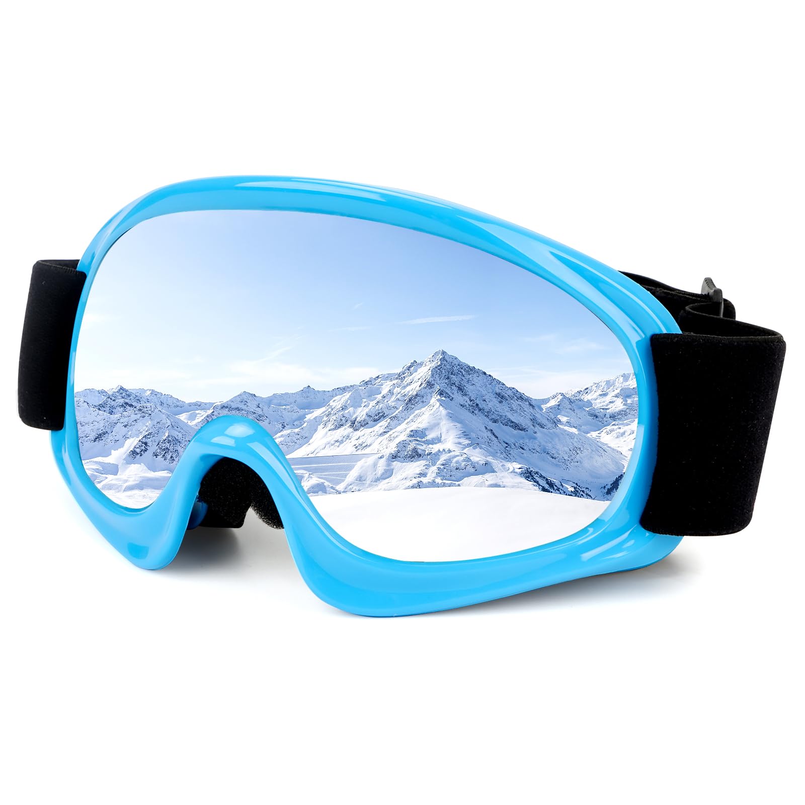 Lunettes de ski pour enfants de 3 à 14 ans - Anti-buée - Pour garçons et filles - Protection UV - Anti-buée - Pour ski, moto, vélo, patinage