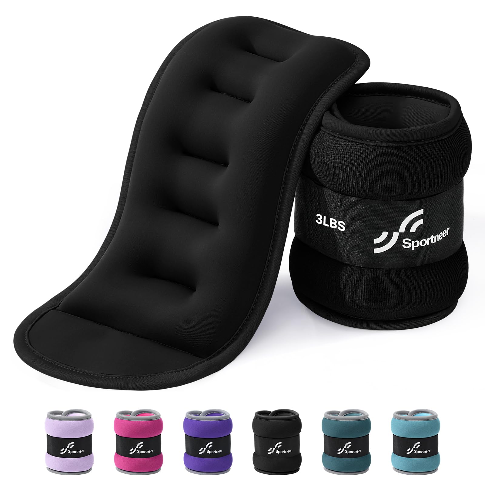 Sportneer Ankle Wrist Weights for Women Men Pair of 1/2/4/6/10 LBS Options