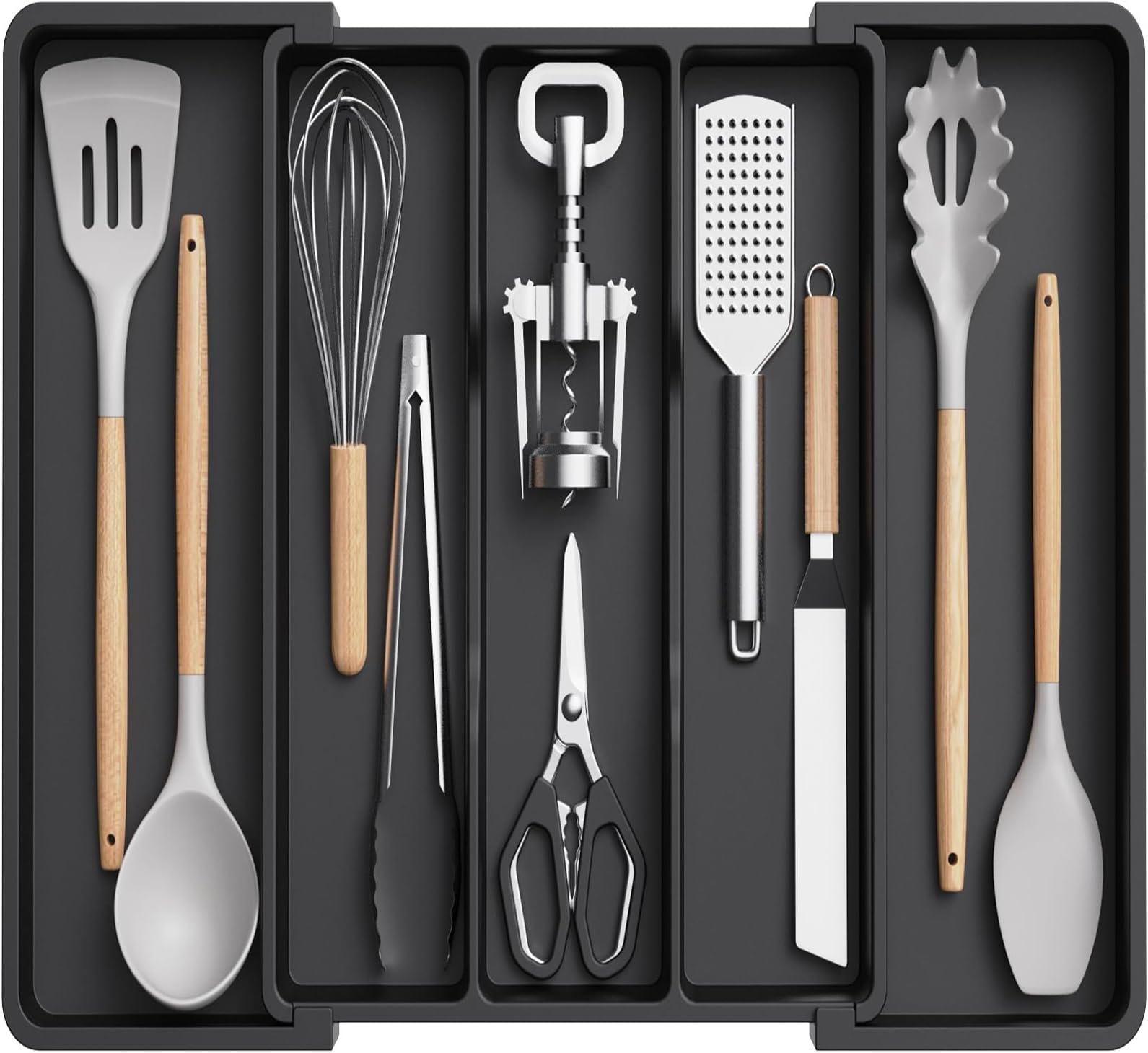Lifewit Utensil Organizer for Kitchen Drawers, Expandable Utensil Tray