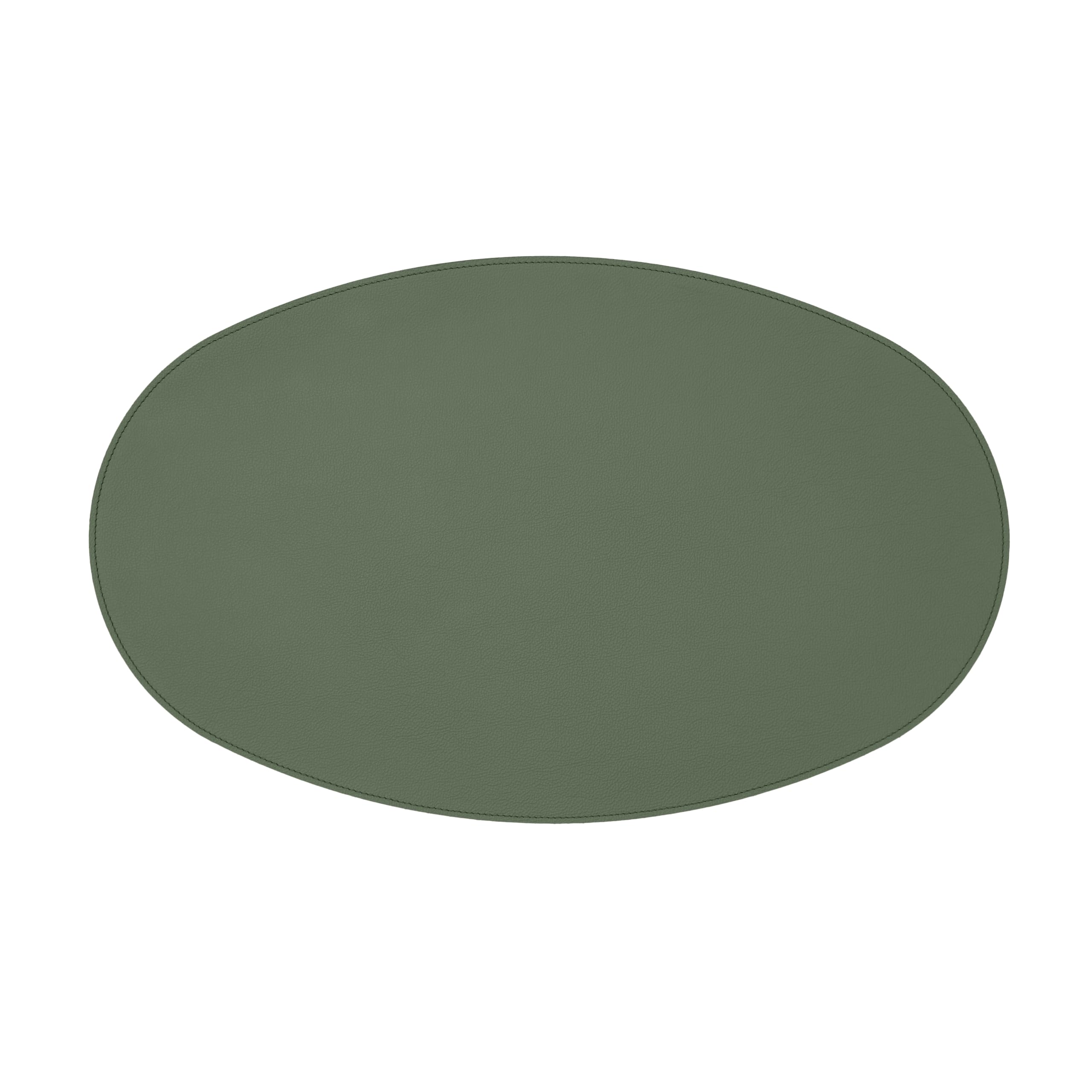 Eglooh - Afrodite - Ovale Schreibtischunterlage aus echtem Leder Grün cm 90x55 - Handwerkliche Nähte und rutschfester Boden - Made in Italy