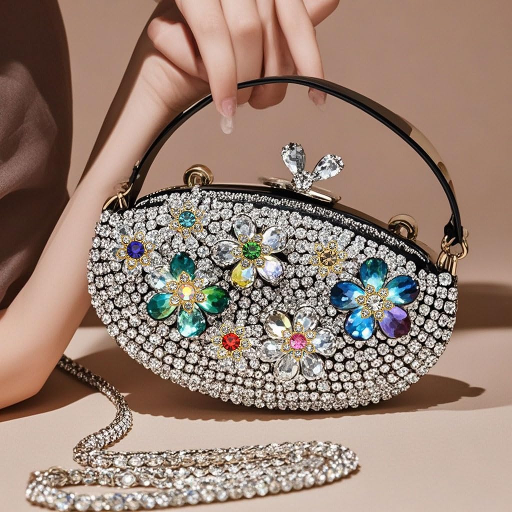 100 Pcs 13mm Flower Crystal Rhinestones, Flatback Rhinestones Glass Gems for Crafting, Gold Base Decorations for DIY Crafts Jewelry Making Clothing Accessories(14 Rose Red) - Image 3