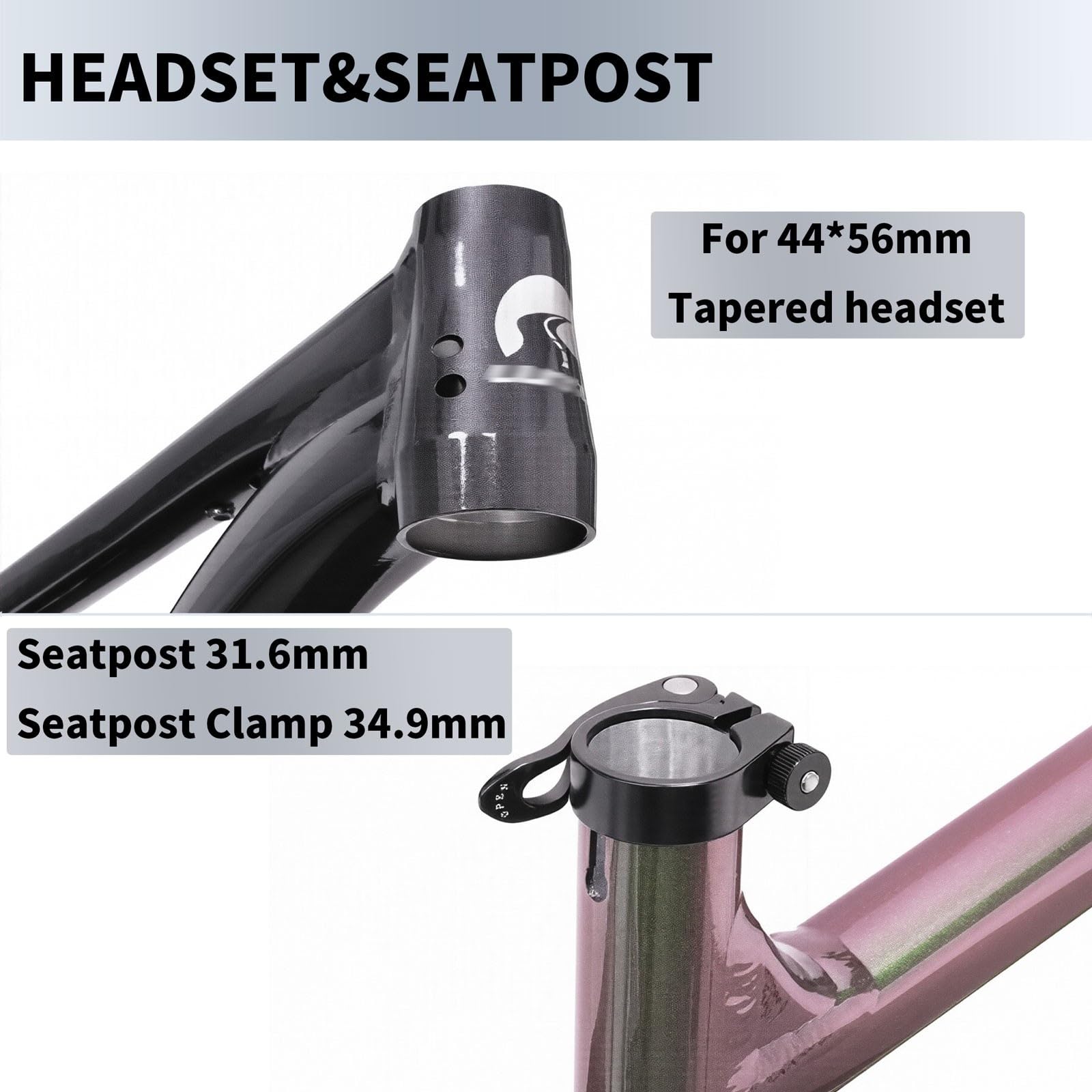 27.5/29er Cuadro De Suspensión Bicicleta De Montaña 15.5" 17.5" Marco MTB
