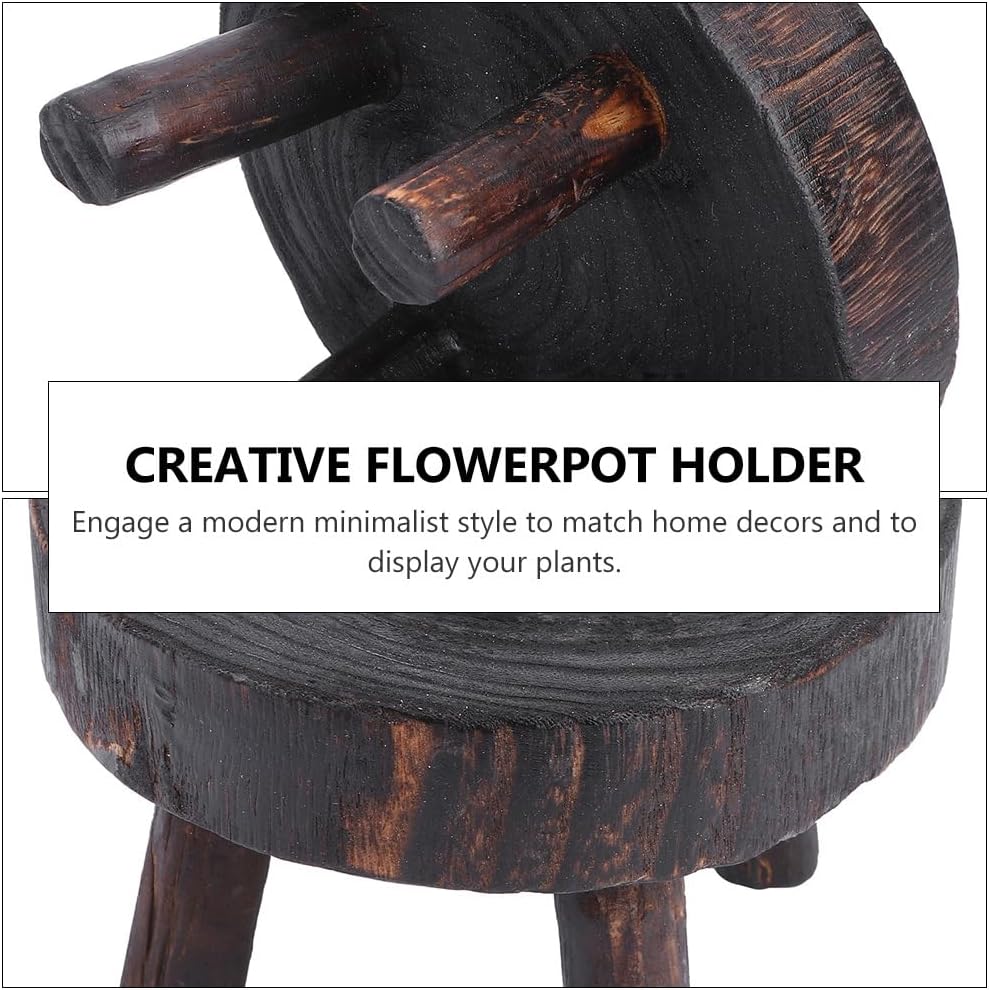 1Pc Decorative Wooden Flowerpot Rack Elegant Wooden Plant Stand for Indoor and Outdoor Use Stylish Flowerpot Display Rack for and Patio Decor