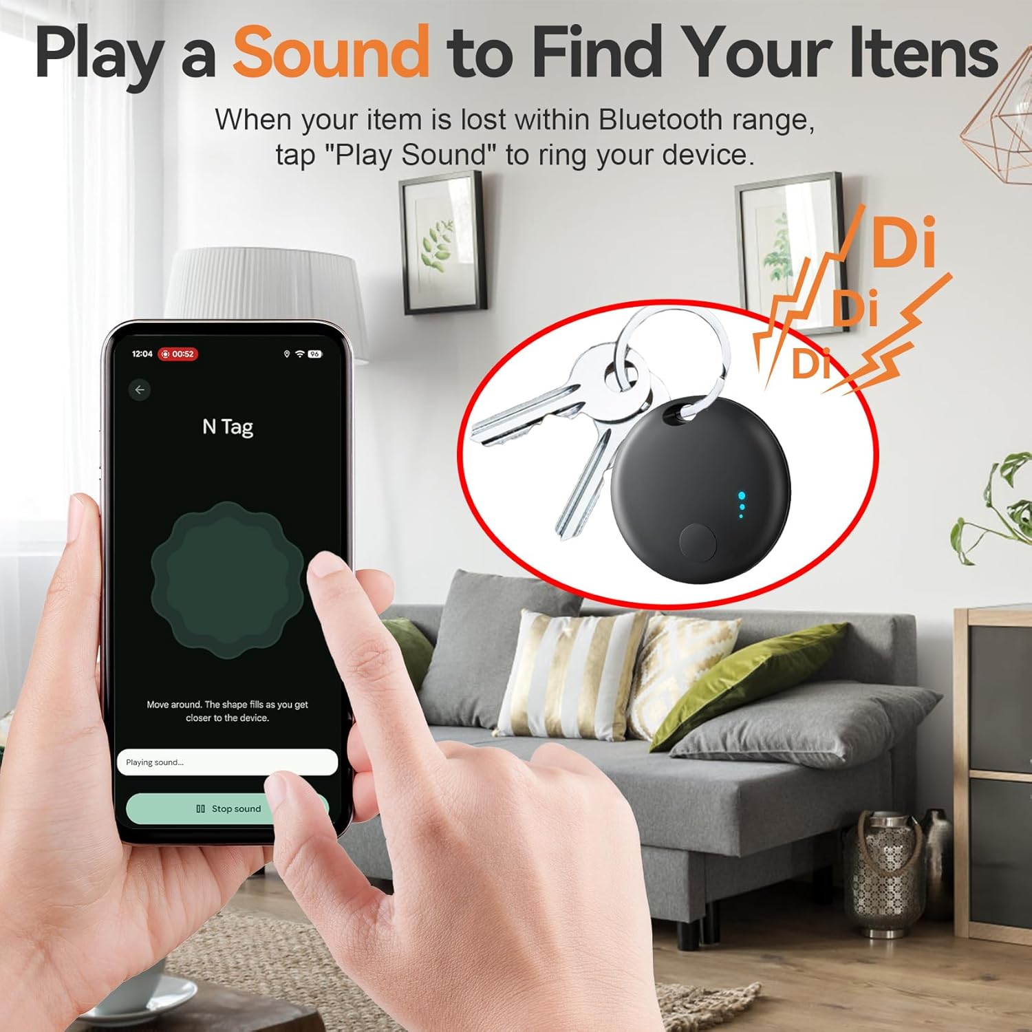 2026 Air Tracker Tags for Android, Smart Tags-4 Pack Android Tracker for Google'S Find Hub App,Smart Tracker Tags with Key Ring,Key Finder/Luggage Tracker for Keys,Luggages,Wallet
