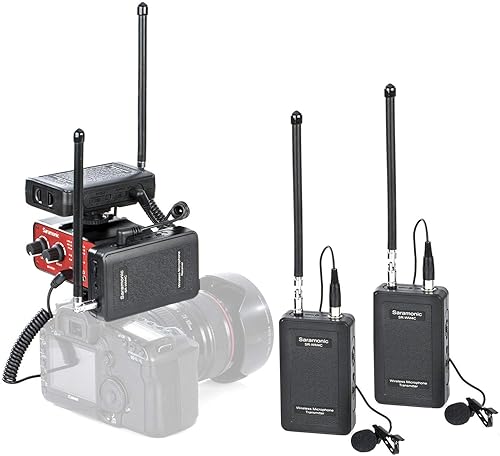 Saramonic VHF Dual Wireless Lavalier Mikrofonsystem Sender EmpfA nger und Audiomixer kompatibel mit Nikon Canon Sony Panasonic DSLR Kameras und Camcordern Saramonic VHF Dual Wireless Lavalier Mikrofonsystem Sender EmpfA nger und Audiomixer kompatibel mit Nikon Canon Sony Panasonic DSLR Kameras und Camcordern