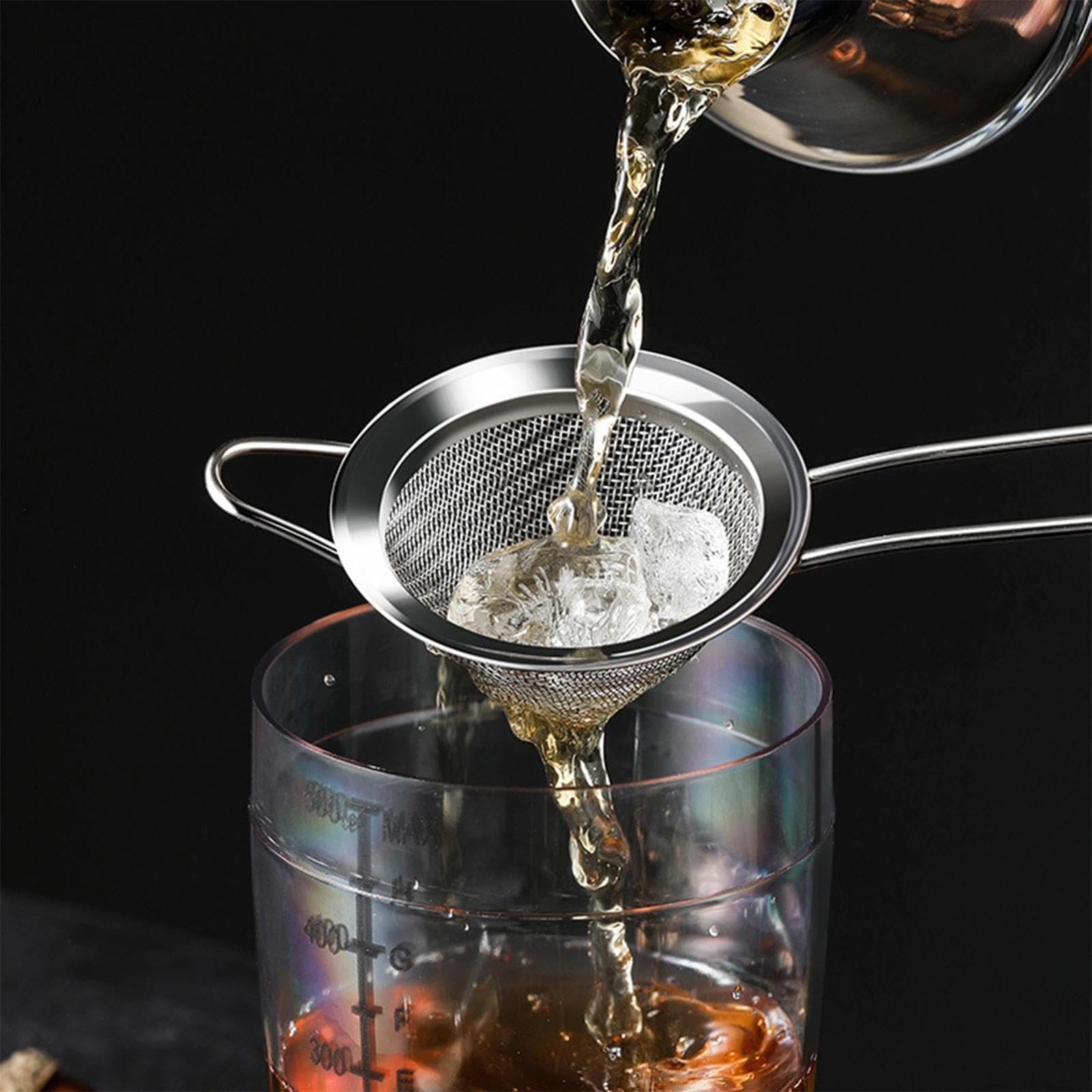 2-Piece Cocktail Strainer Stainless Steel Sieves, Conical Strainer with Handle - Image 4