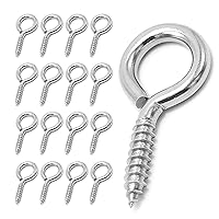 Vista 7 de ACCZIO Paquete de 8 tornillos de ojo de acero inoxidable 304, tornillos de gancho de ojo de 2.5 pulgadas M6 de servicio pesado, pernos de ojo