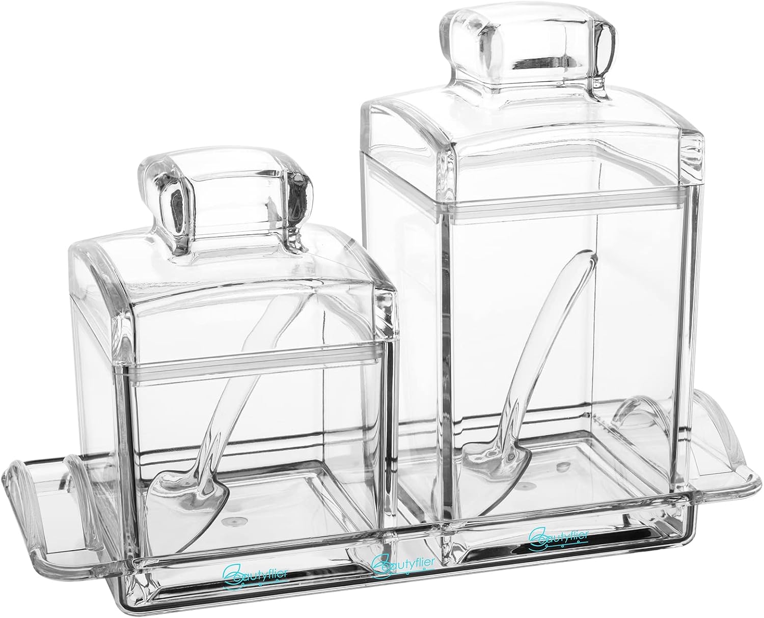 Amazon.com | Beautyflier Sugar Bowl with Lid and Spoon and Rack, 2PCS