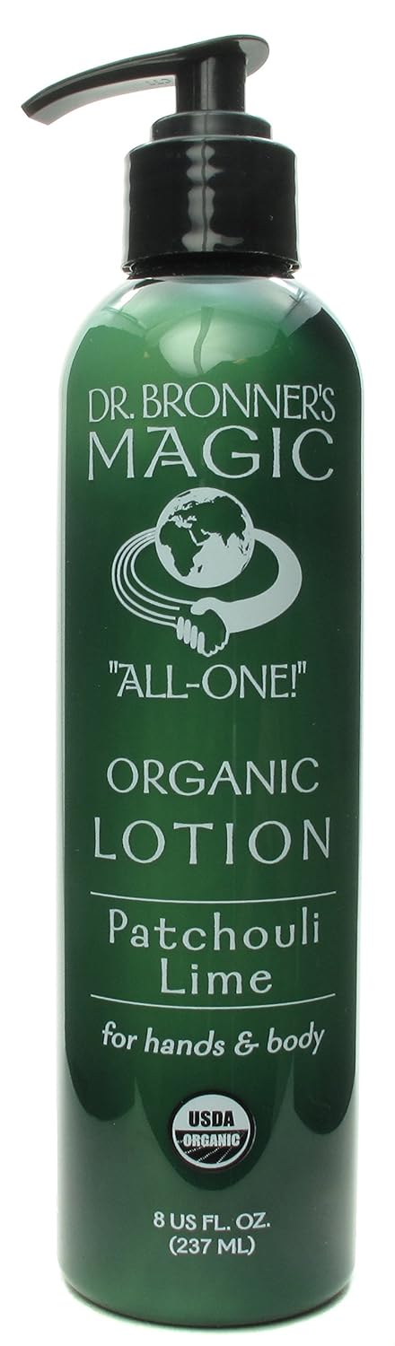Dr Bronners Patchouli Lime Organic Lotion, 8 Ounce -- 6 per case.
