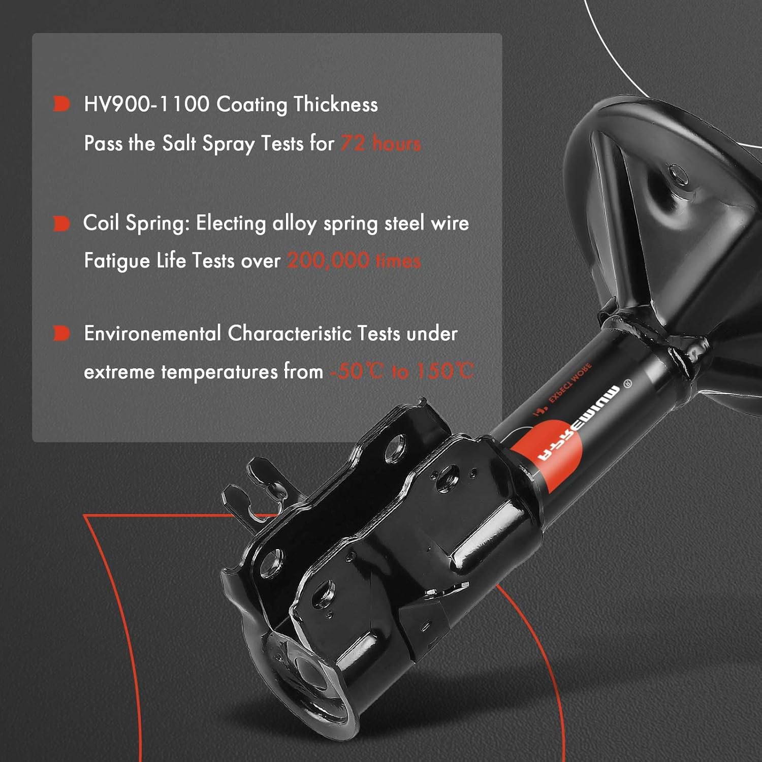 A-Premium Front Pair [2] Strut Assembly Compatible with Mitsubishi Mirage 1997-2002, Driver and Passenger Side