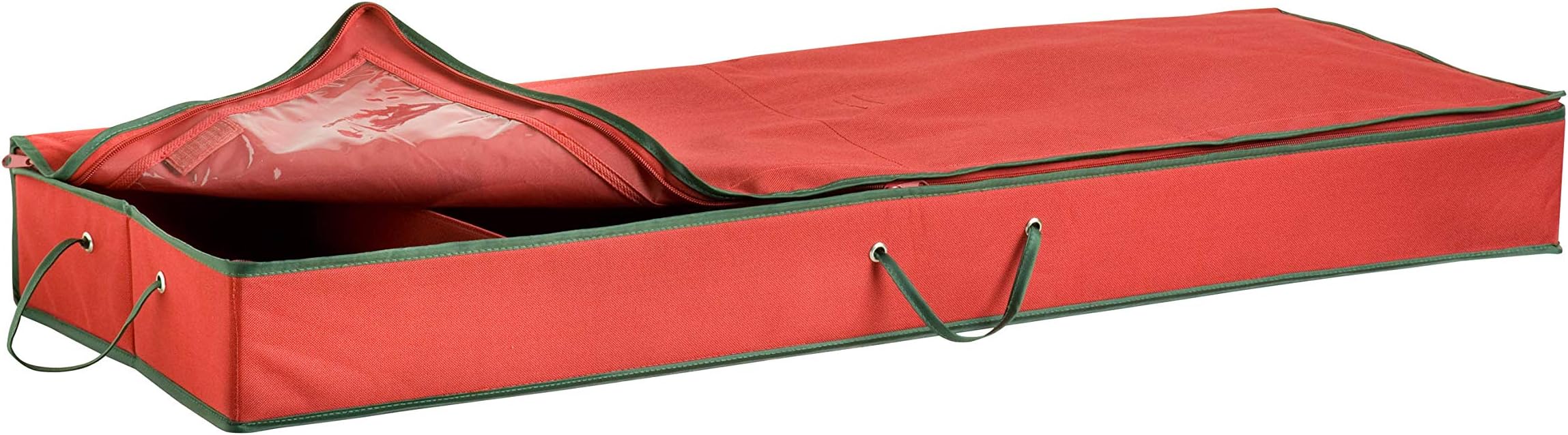 Honey-Can-DoSFT-01598 Wrapping Paper and Bow Storage Organizer, Holiday Red,Large