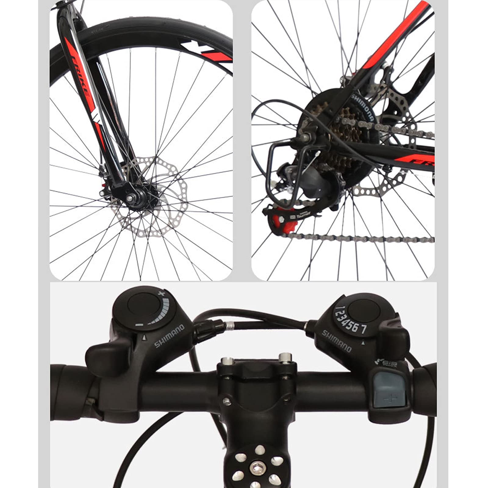 Amazon | 700cホイールシフティングロードバイク21スピード、高炭素鋼