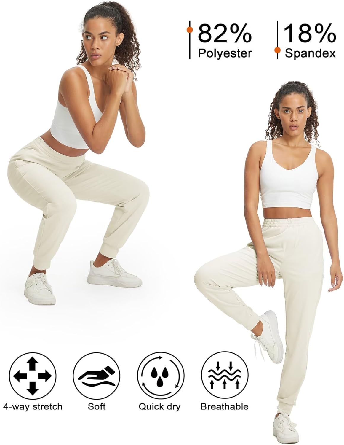 M MAELREG Joggers for Women Sweatpants with Deep Pockets, Stretchy Yoga Pants for Womens Golf, Casual, Athletic, Work, Travel - Image 5