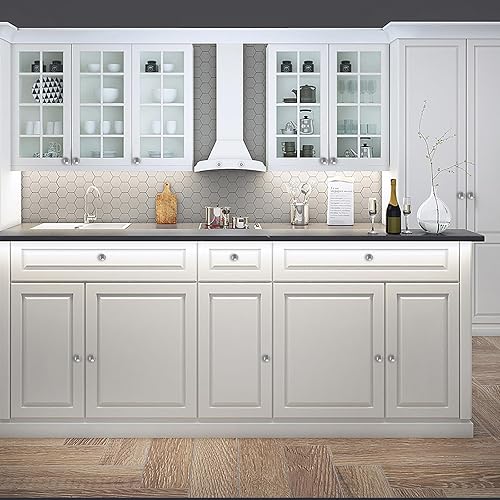 Miniatura 3 de BTCool Paquete de 6 pomos de gabinete de cocina de 1.34 pulgadas (1.339 in) cromados antihuellas, pomos redondos sólidos para tocador, accesorios de