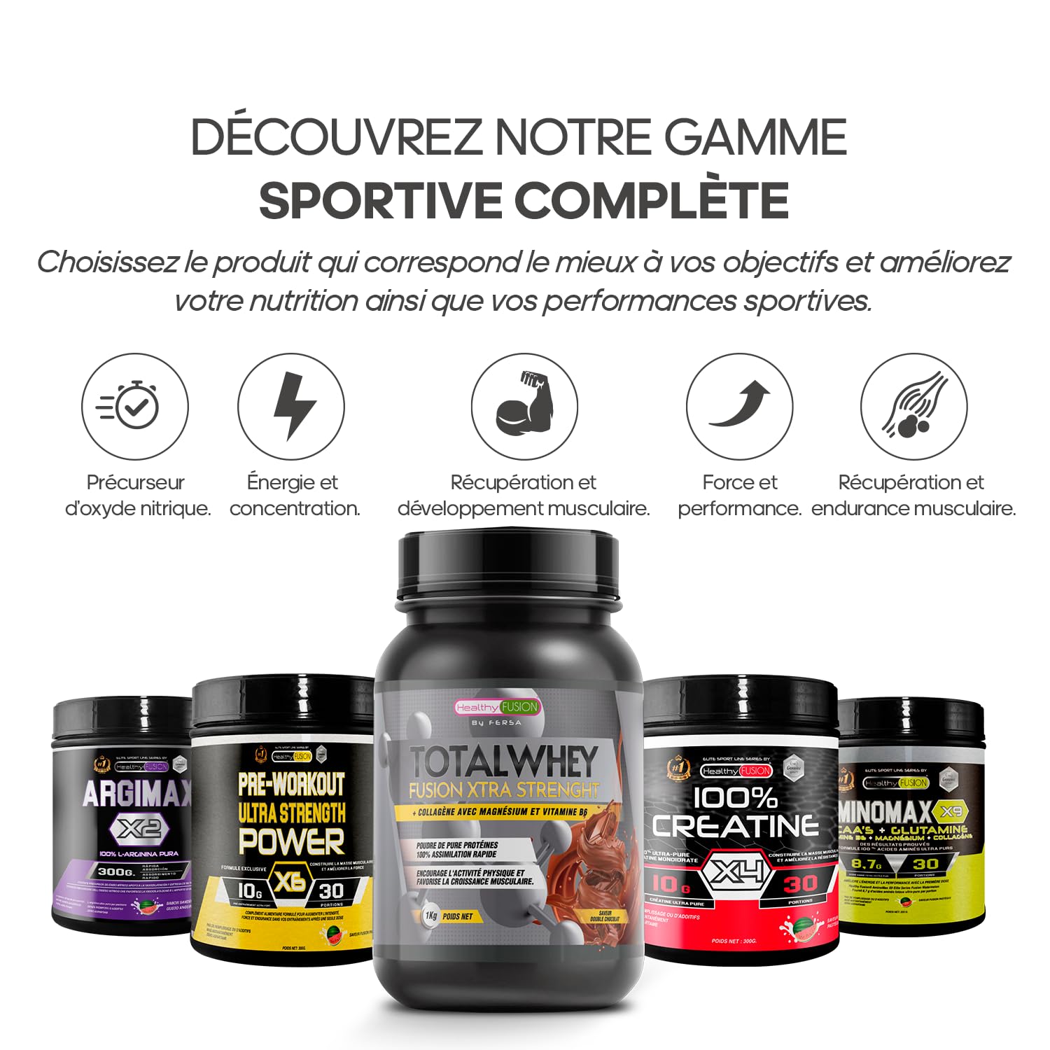 Healthy Fusion Whey Protein | 43 g/dose Protéine Pure | Collagène, Magnésium et Vitamine B6 | Augmente la masse musculaire, améliore l’entraînement, renforce les articulations | Double Chocolat 1kg