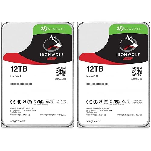 Seagate IronWolf SATA III 3.5" Internal NAS Hard Drive - 12TB, 2-Pack