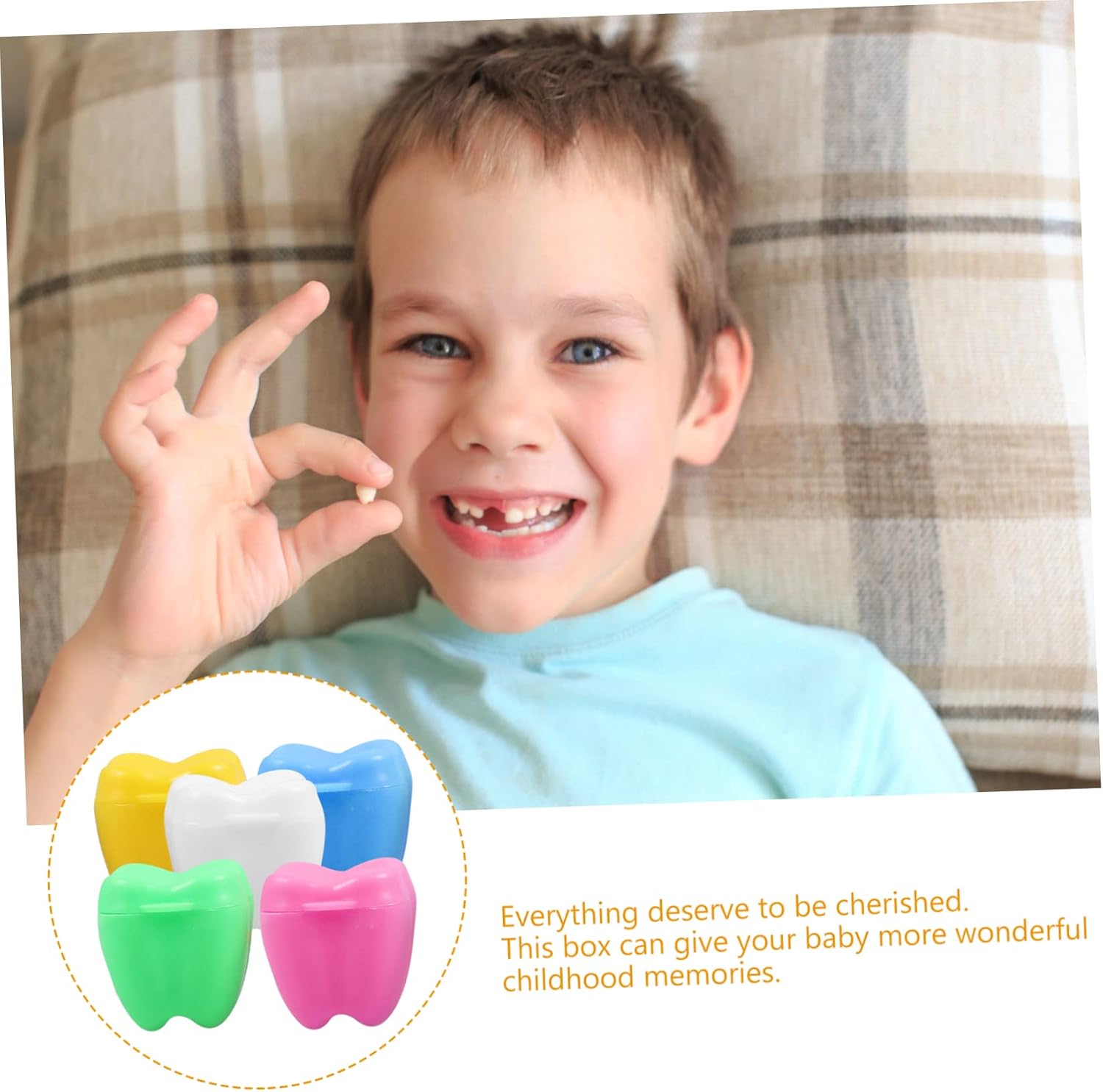 20Pcs Tooth Keepsake Box Tooth Saver Organizer for First Tooth Holder and Memory Storage for Boys
