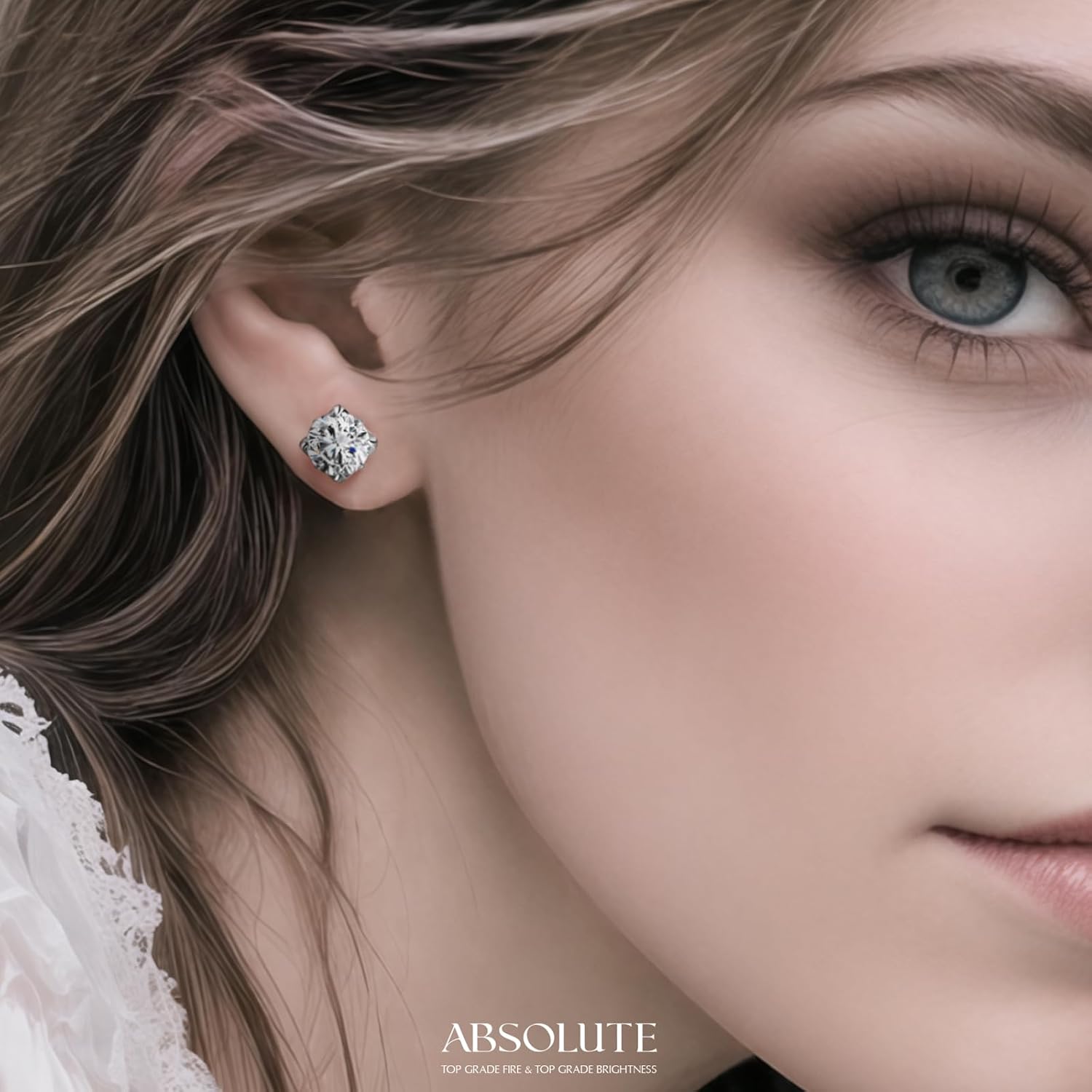 Moissanite Earrings Studs Sterling Silver Stud Earrings for Women 2 Carat S925 Earrings Hypoallergenic Gold Earring for Women Studs - Image 4