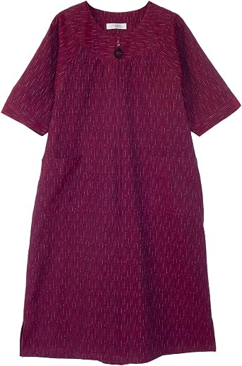 WATANOSATO Cotton Crepe One-piece Dress Made by Kurume Japan Sizing Ladys