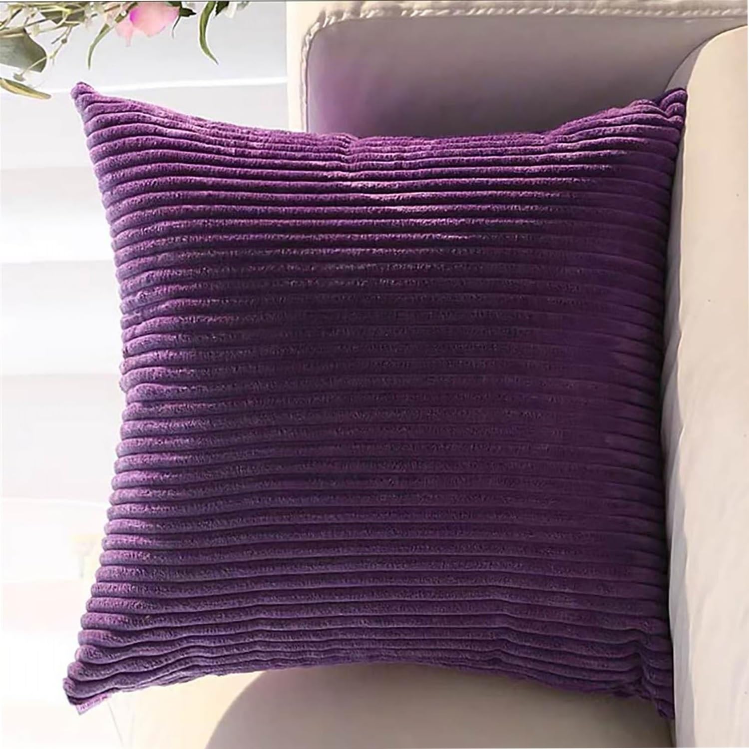 Super King Size Pillow Cases, Square Extra Large Cushion Covers 50x50 60 x 60 70x70 80x80 cm Soft Pillow Cover with Invisible Zipper Decorative pillowcases for pillows Sofa Couch(Color 18,45x45cm(Set — image 1