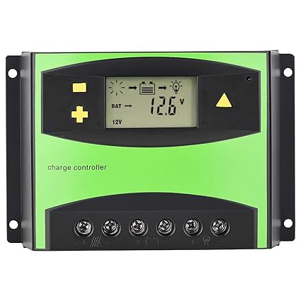 PWM Solar Charger Controller Solar Charger Controller Solar Panel Battery Intelligent Regulator with Dual USB Port LCD Display 12V/24V(60A)