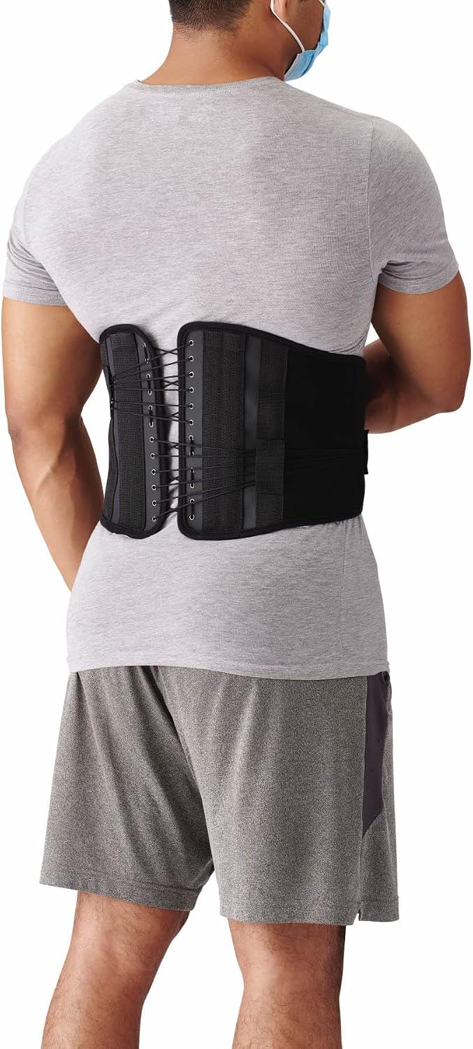 CURAD Back Support with Dual- Pulley System, Size S/M - Adjustable Compression