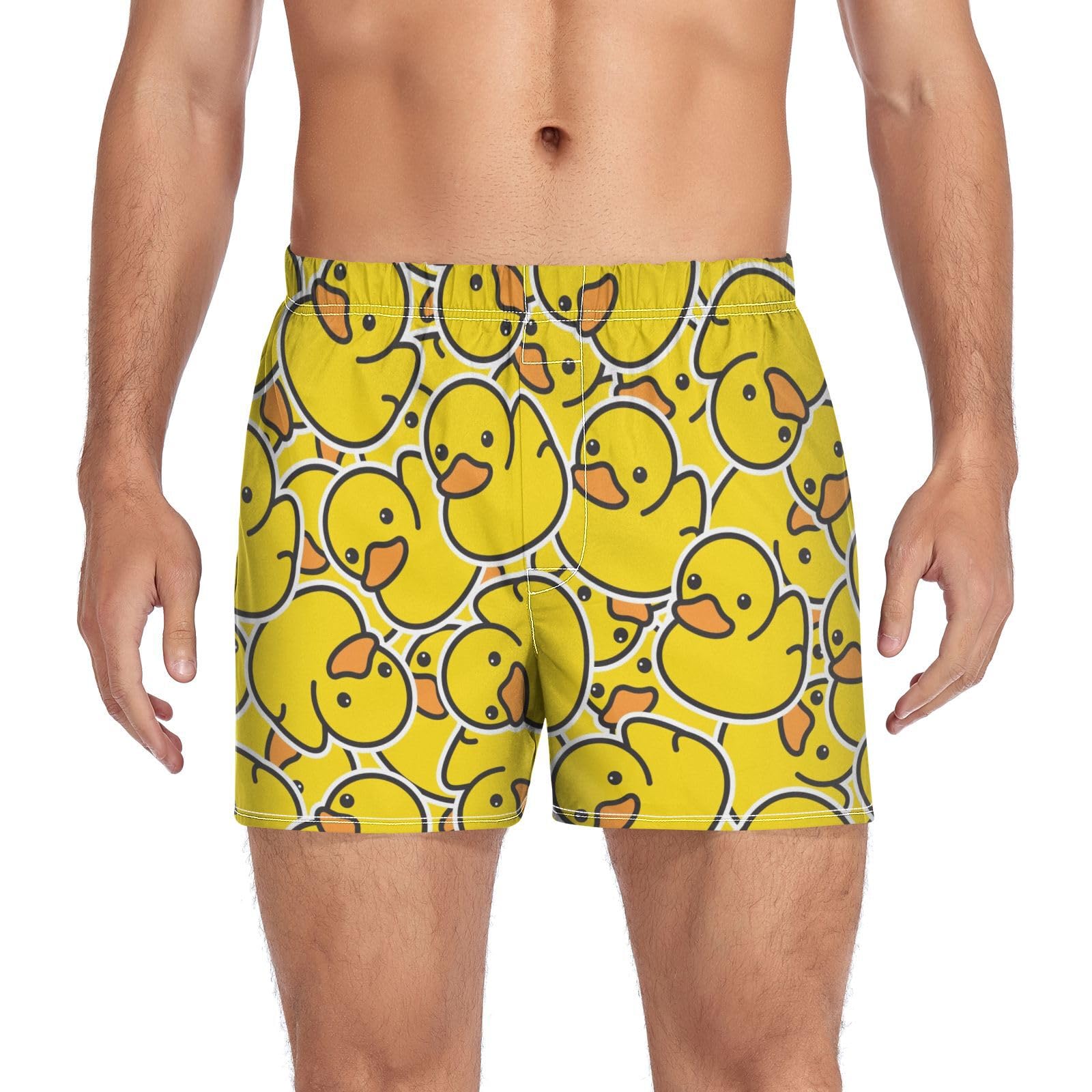 Men's Boxer Shorts Cotton Loose Underwear with Button Fly