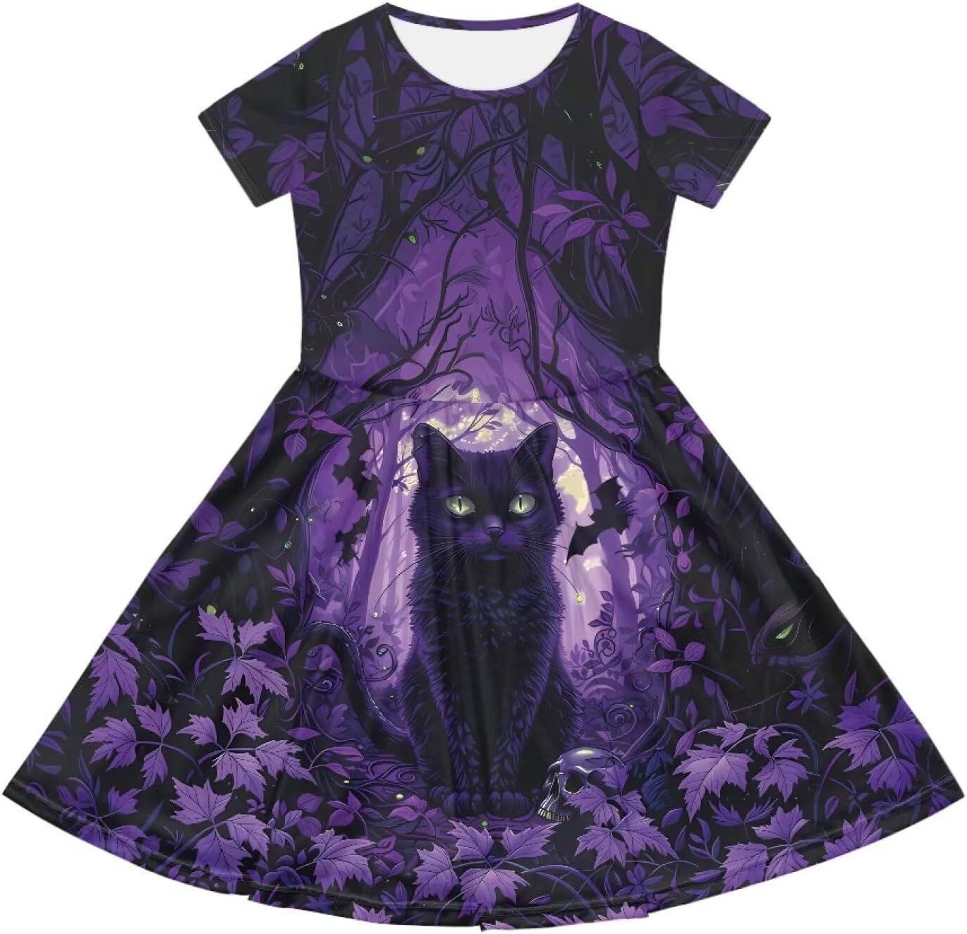 Short Sleeve Dresses for Girls School Dress with Pockets Twirly Skater Dress for 3-14 Years Old - Image 4