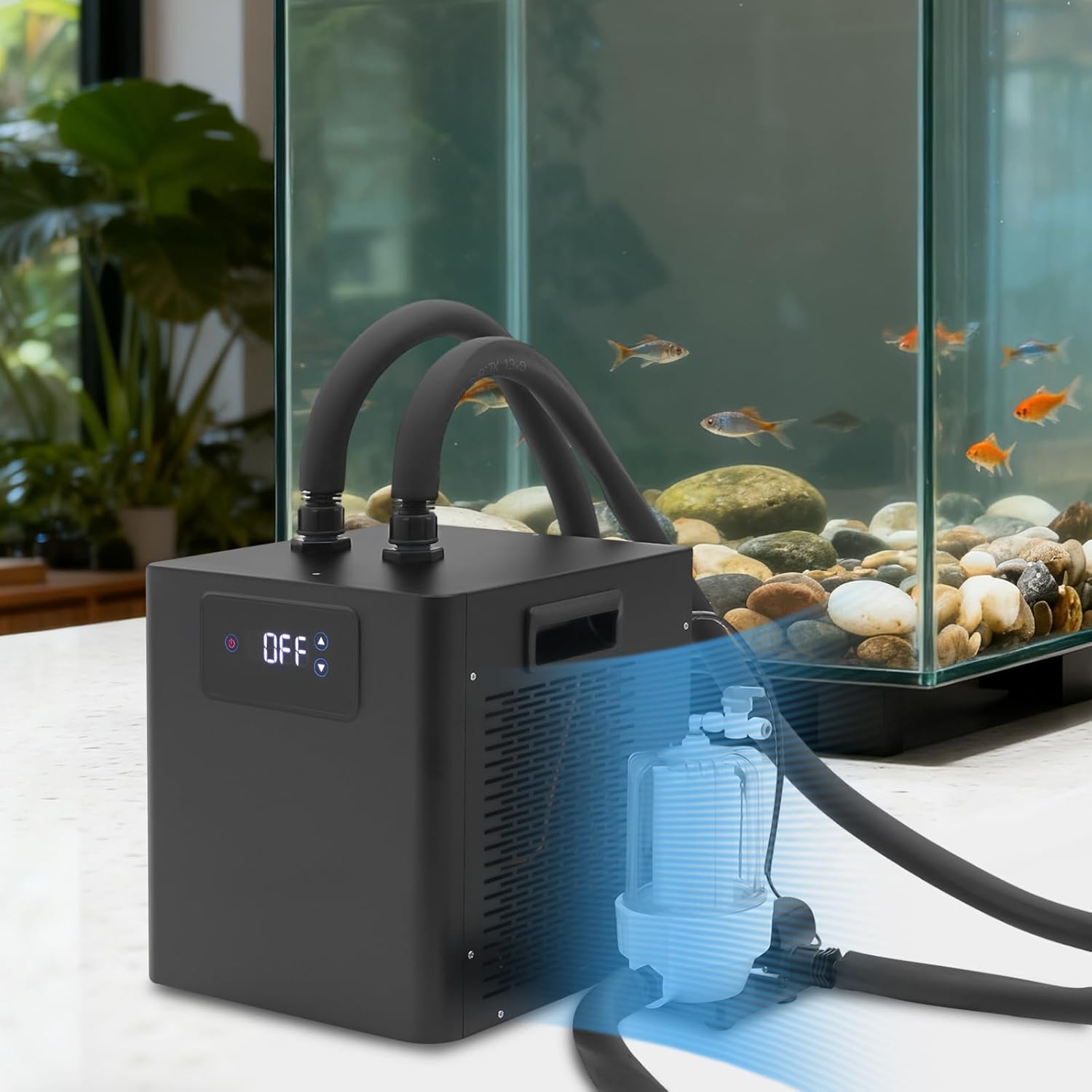 Ice Bath Water Chiller, 1/3 HP Upgraded Water Chiller with Pump, Water Cooling Cooler, External Filter and Submersible Pump for Cold Plunge Recovery Ice Bath Tub Home 110V Cooling Chiller