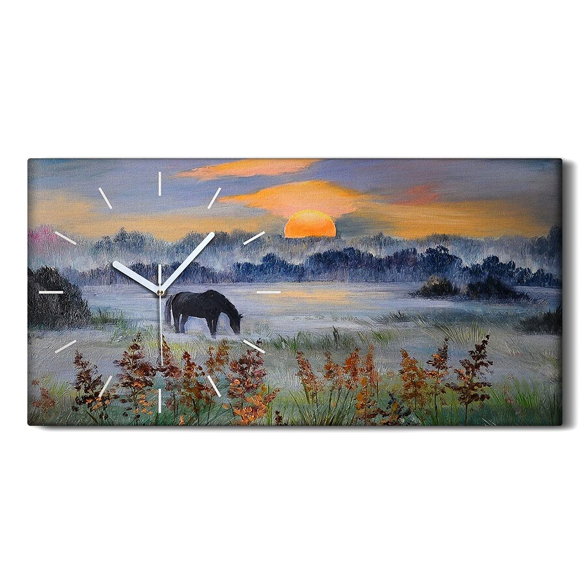 Horloge sur toile anti tic-tac pour retrouver le calme dans votre salon moderne