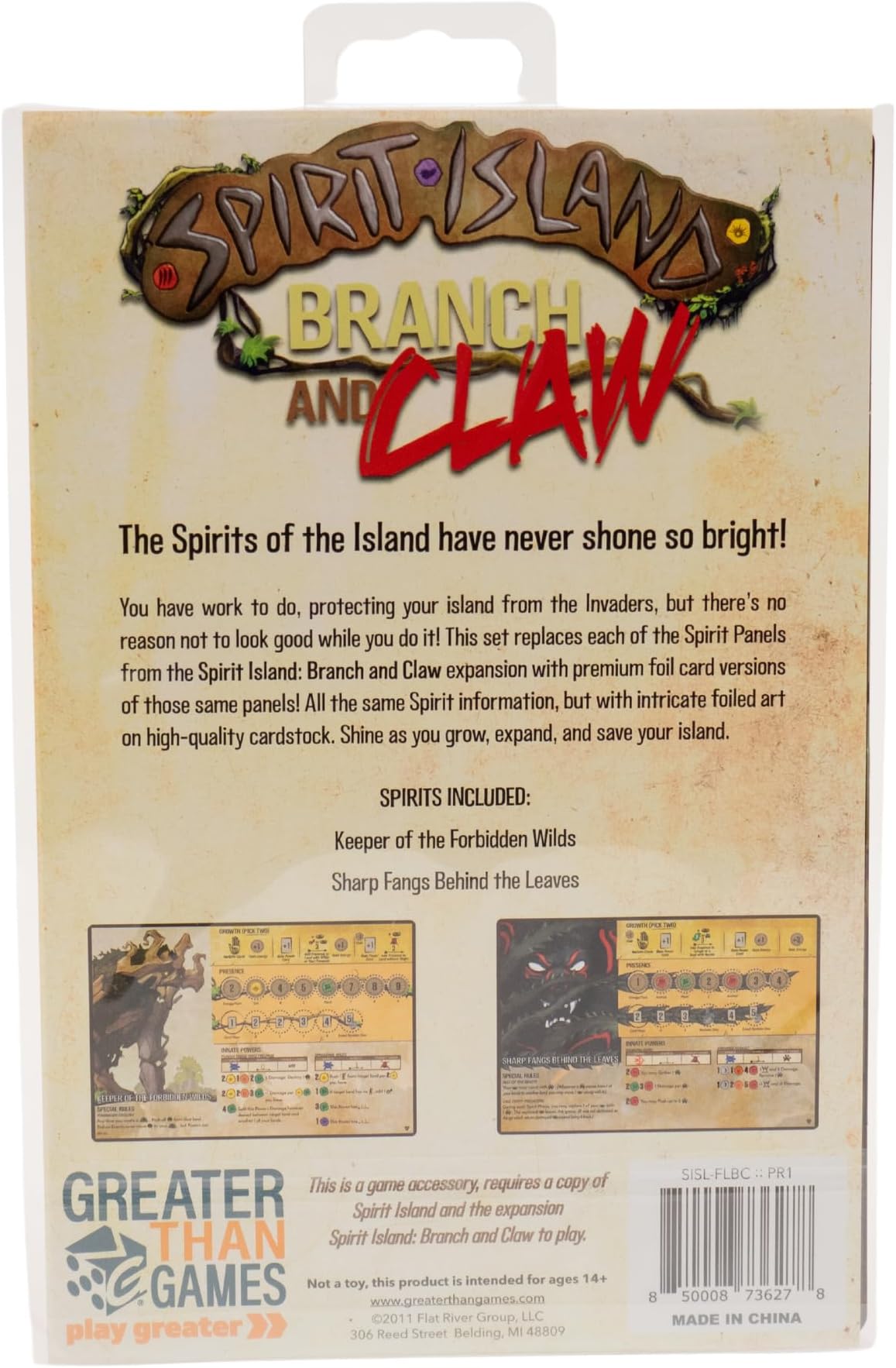 Greater Than Games | Spirit Island: Branch & Claw - Foil Panels | Cooperative Strategy Board Game Accessory | Premium Component Upgrade
