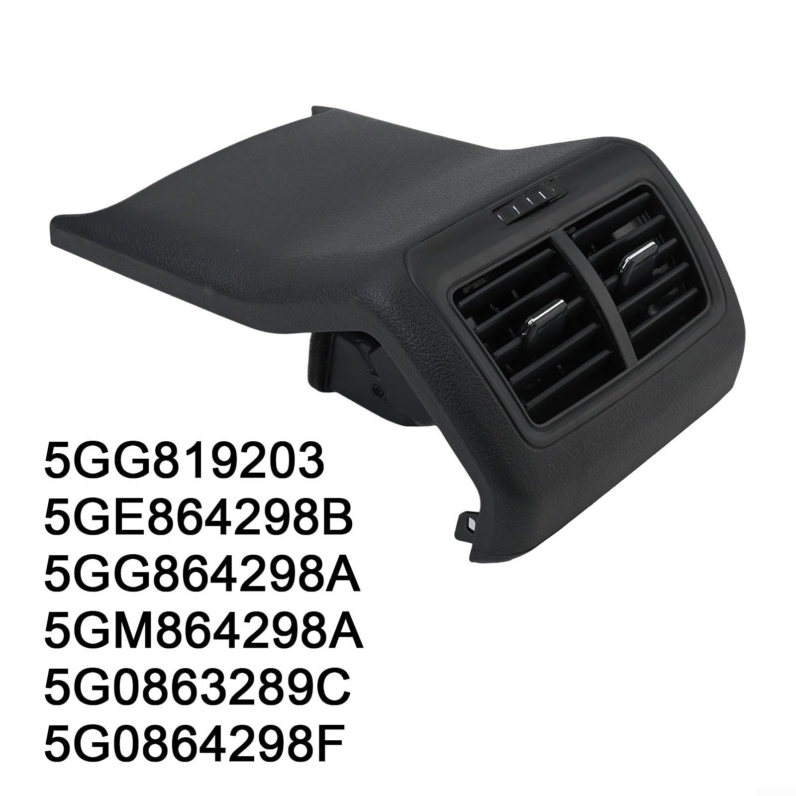 Entlüftung für hintere Klimaanlage für MK7 MK7.5 2013–2020, Doppelloch-AC-Entlüftung, kompatibel mit 5GG819203 5GE864298B 5GG864298A