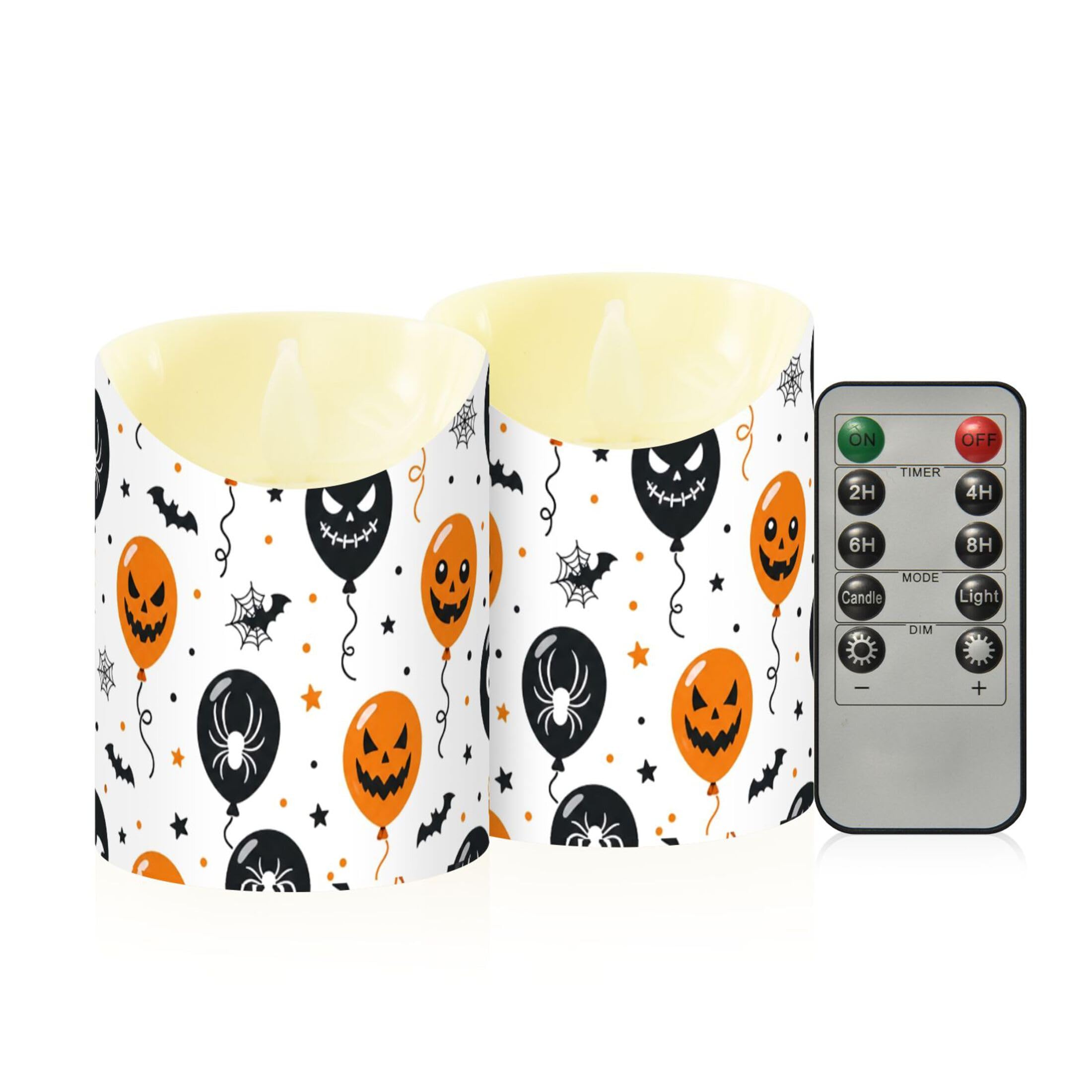 Kutsu Flameless Candles Set of 2, Battery Operated LED Flickering Candles