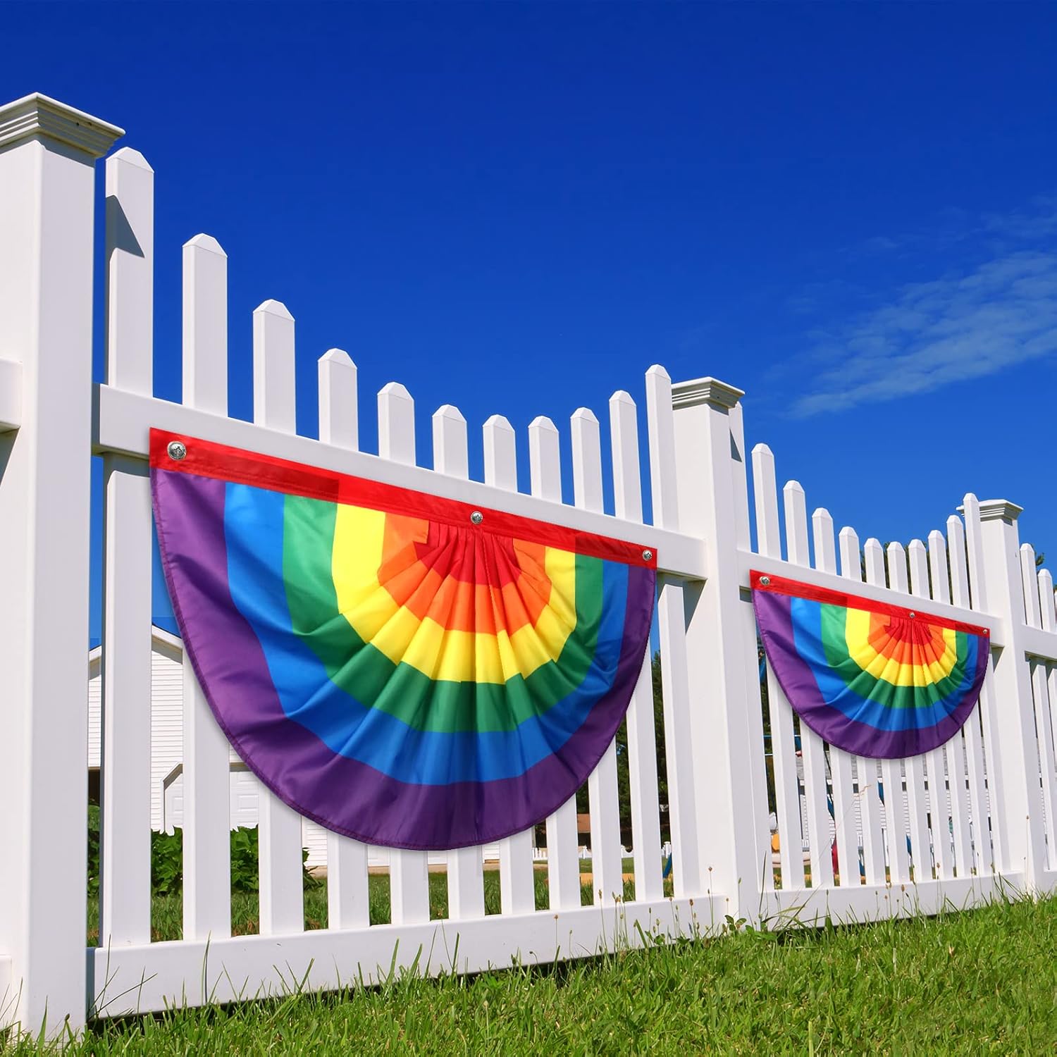 Chumia Rainbow Pride Flag, 1.5 x 3 ft, 12 Pack, Polyester, Foldable, Lightweight, Grommets, Indoor/Outdoor, Pride Parade