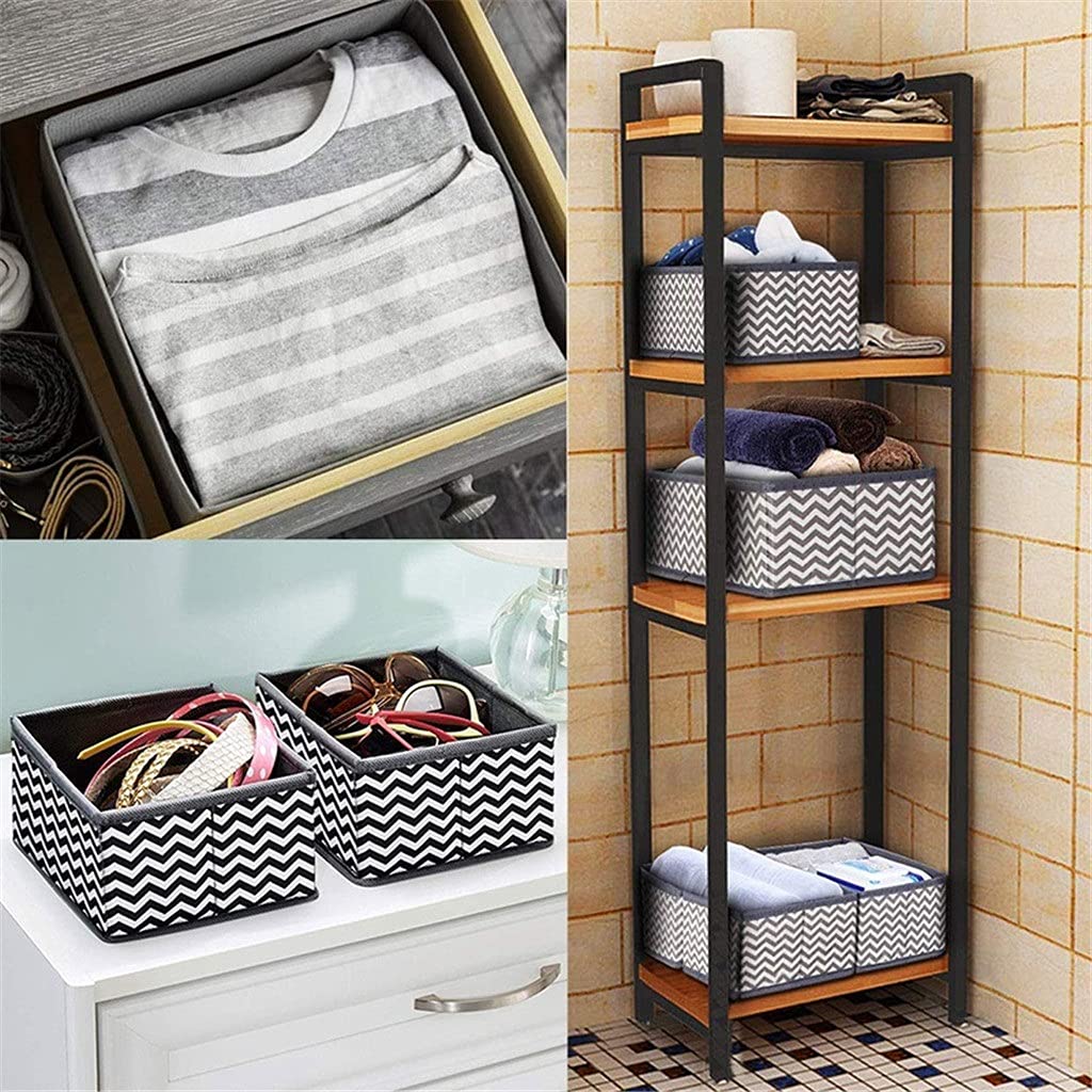 Kommoden-Schubladenteiler aus Stoff, 6er-Set, Kleiderschrank-Organizer, Faltbare Aufbewahrungsbox