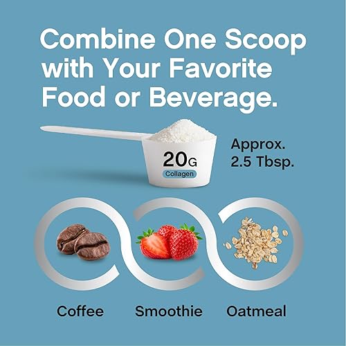 Miniatura 7 de NeoCell Polvo de biopéptidos multicolágeno | 10 onzas | Avanzado con ácido hialurónico y vitamina C | 10 súper tipos de colágeno | Absorción