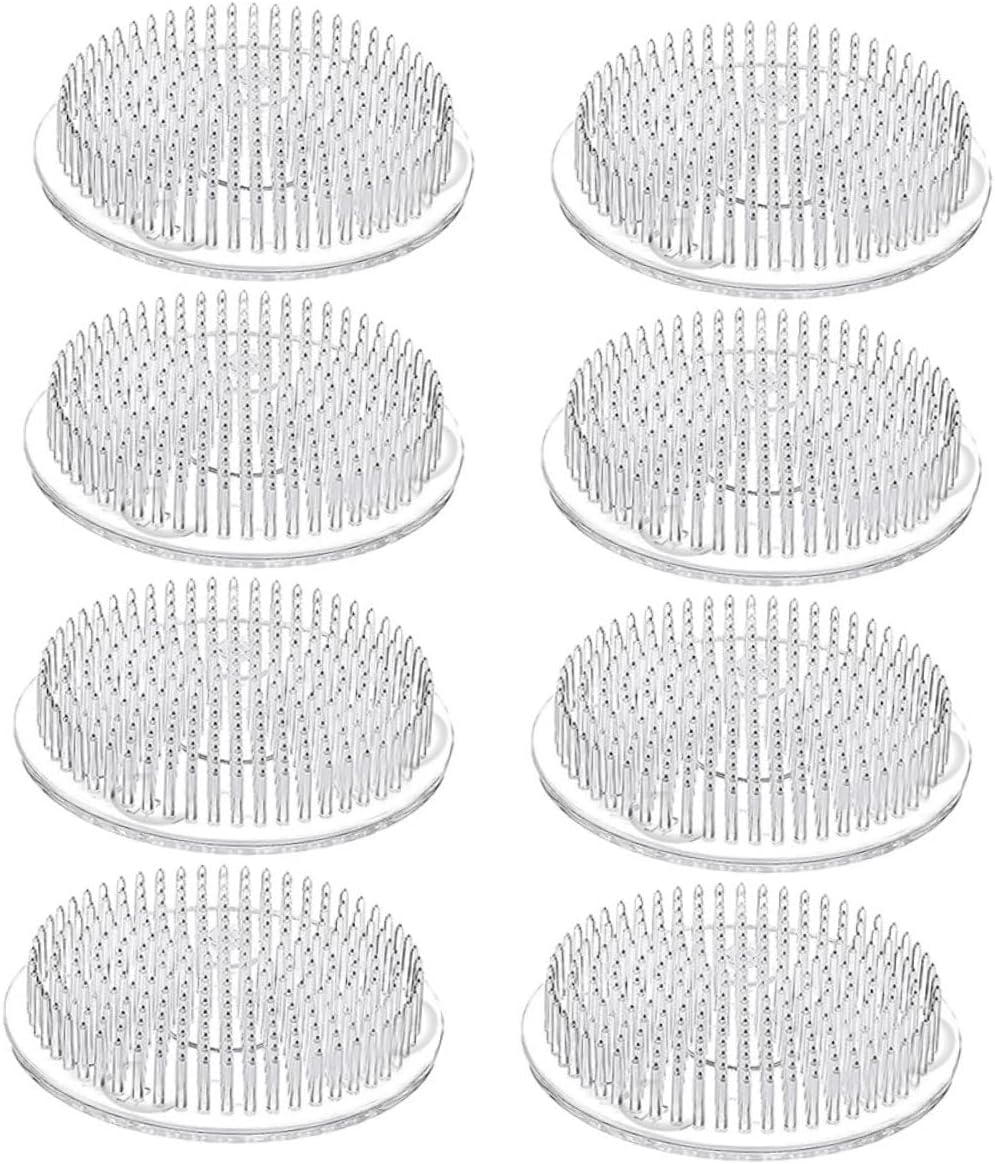 Anneome 8pcs Floral Arrangement Kit Plastic Flower Arrangers Suction Flower Frog for Easy Arrangement