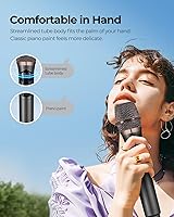 Vista 2 de ALPOWL Micrófonos inalámbricos, sistema de micrófono dinámico de metal con receptor recargable, duración de 50 horas, rango de 200 pies, micrófono