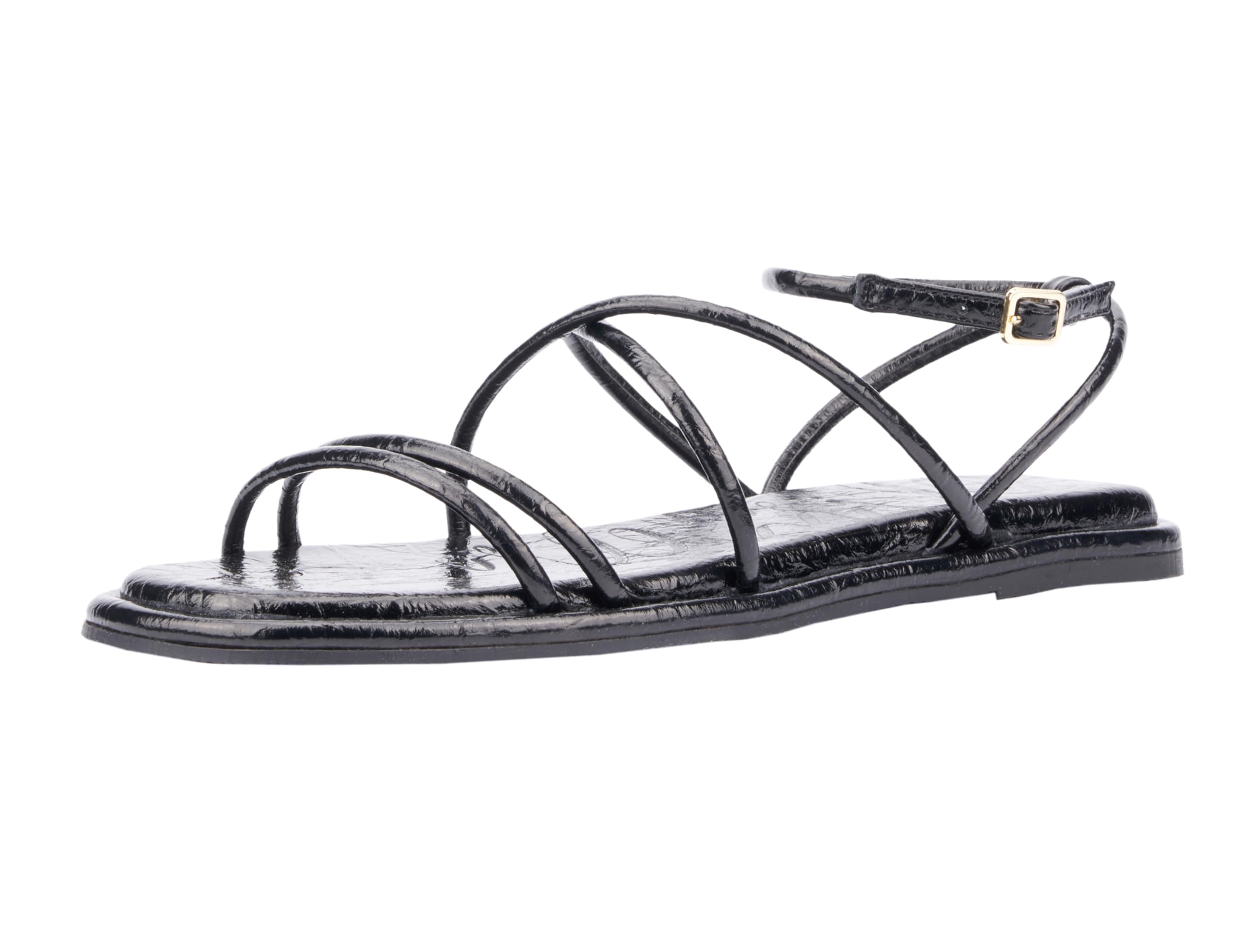 Olivia MillerWomen's Public Eye, Sandals, Flats Heel, Casual, Buckle, Square Toe, Rubber Outsole
