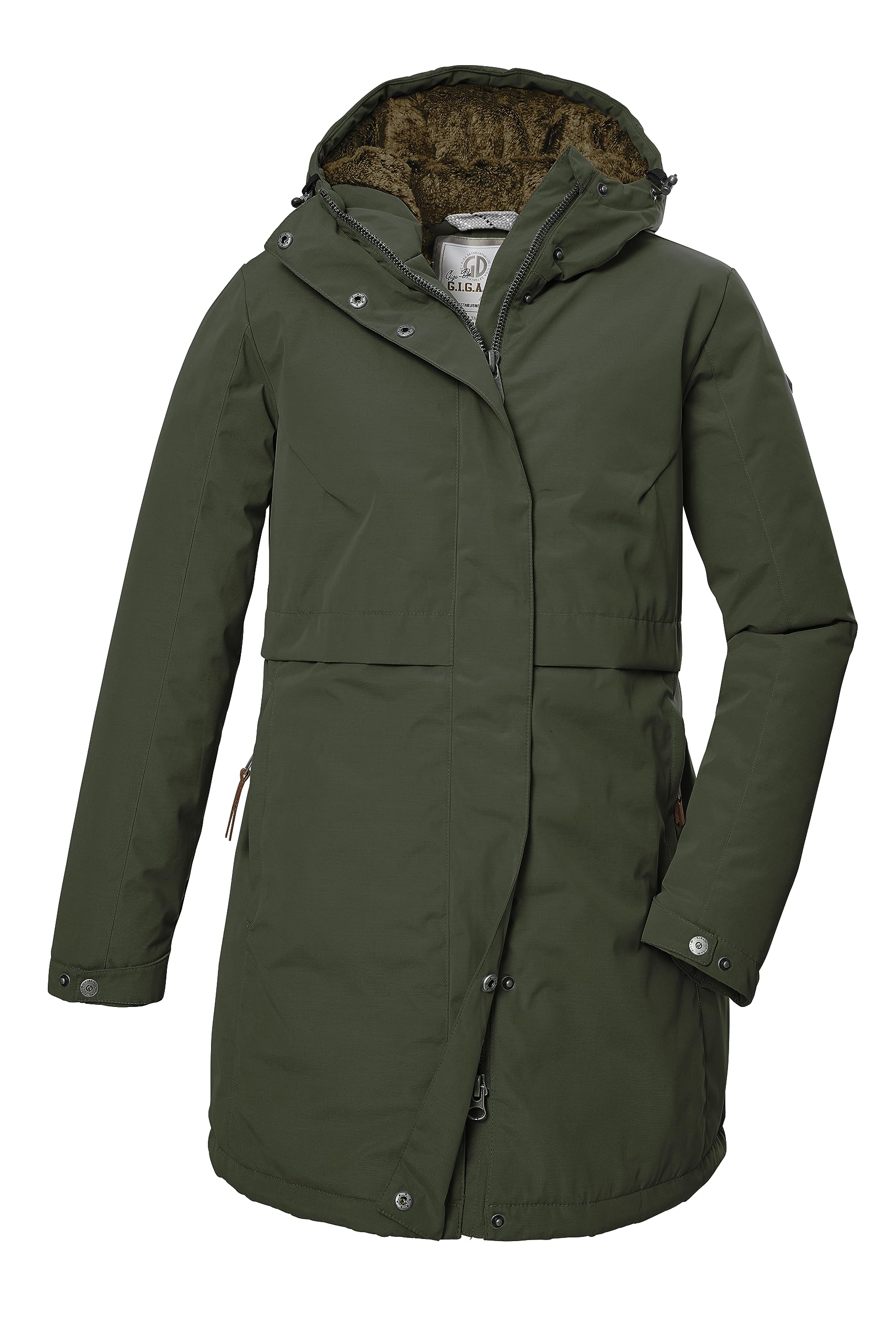 G.I.G.A. DX mujer Chaqueta de invierno/parka funcional con capucha. GW 41 WMN PRK, olive, 42, 40834-000