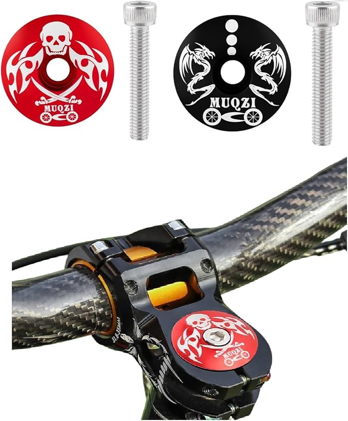 Tapas delanteras para horquilla de bicicleta 1-1/8 pulg. 2 piezas miniatura 8