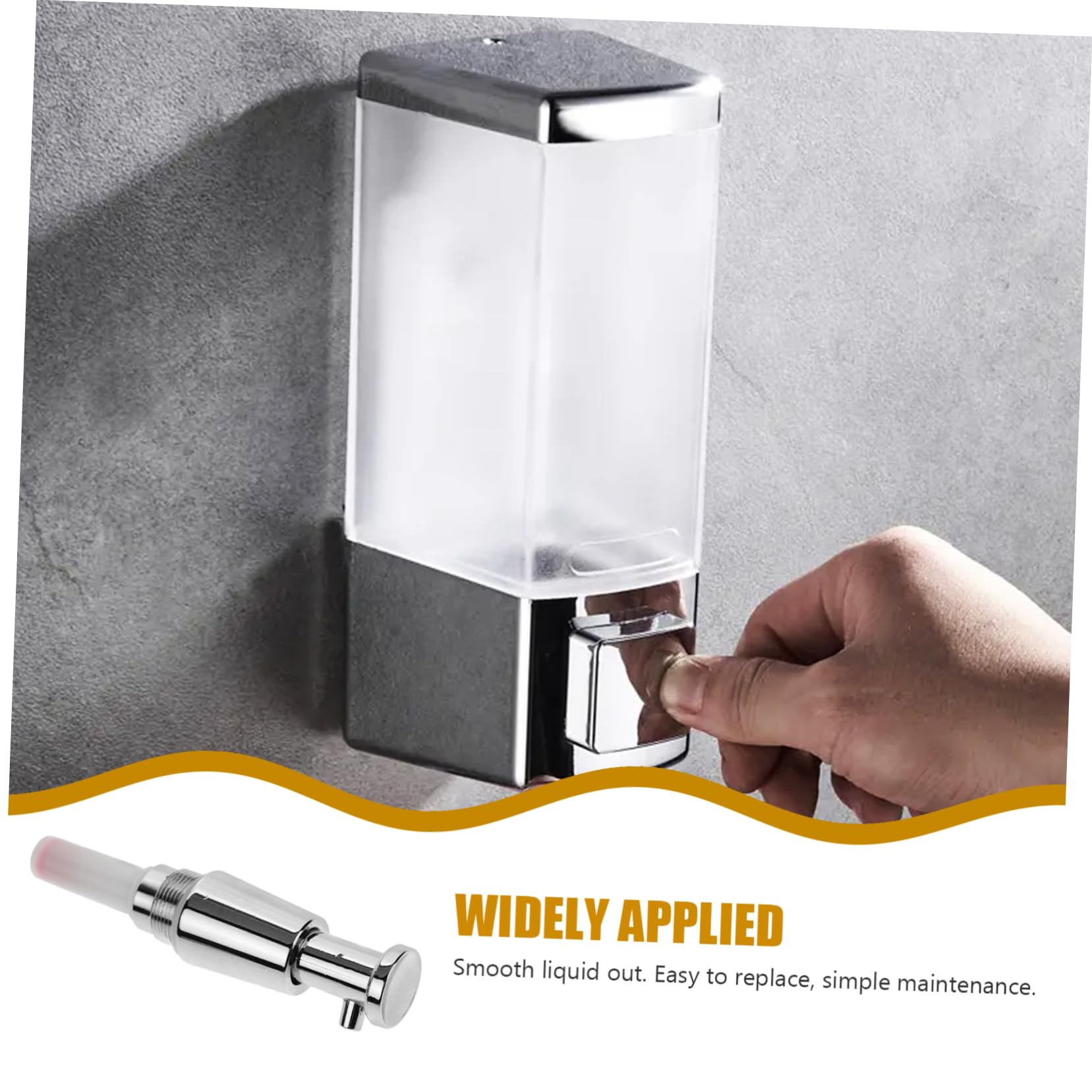 SOLUSTRE Gold Foaming Soap Dispenser Pump Replacement Wall Mount Soap Bottle Pump Accessory