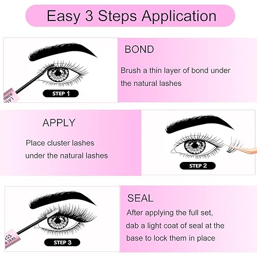 Miniatura 6 de Kit de extensiones de pestañas 40D, kit de extensiones de pestañas 40D, impermeable, individual, kit de extensión de pestañas, removedor de